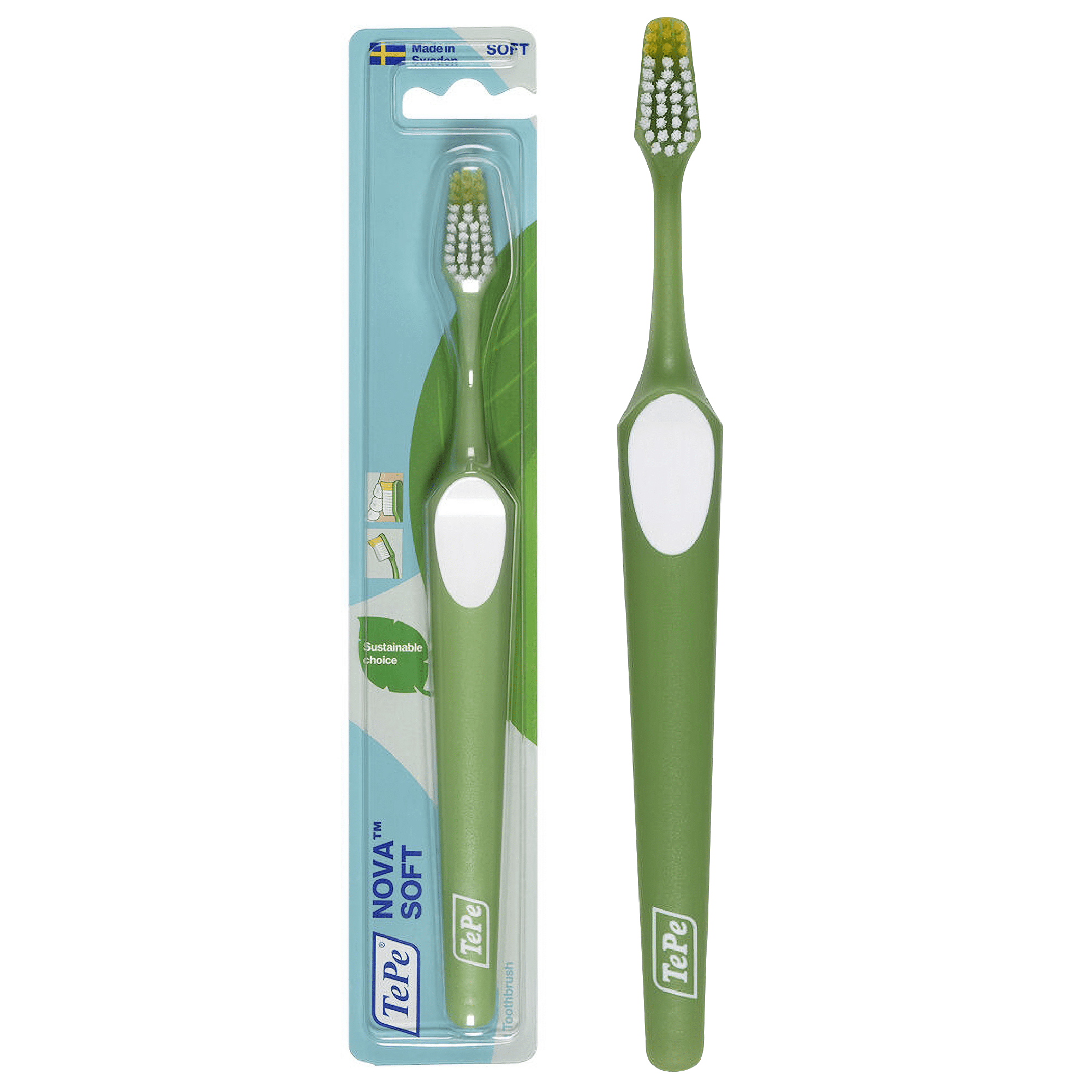 TEPE Nova Medium Bristle Toothbrush – Manual, Adult Sustainable Toothbrushes, 1 Brush TEPE