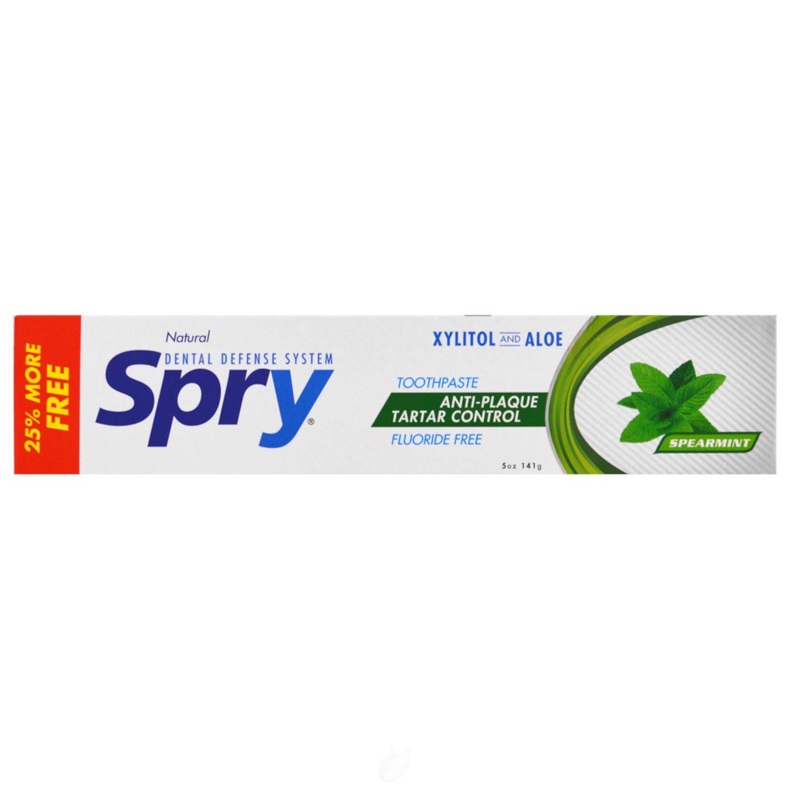 Spry Toothpaste Spearmint 5 Oz by Xlear Inc, Pack of 2 Spry