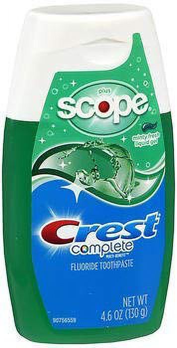 Crest Plus Scope Toothpaste Liquid Gel Minty Fresh - 4.6 Oz, Pack Of 4 Crest