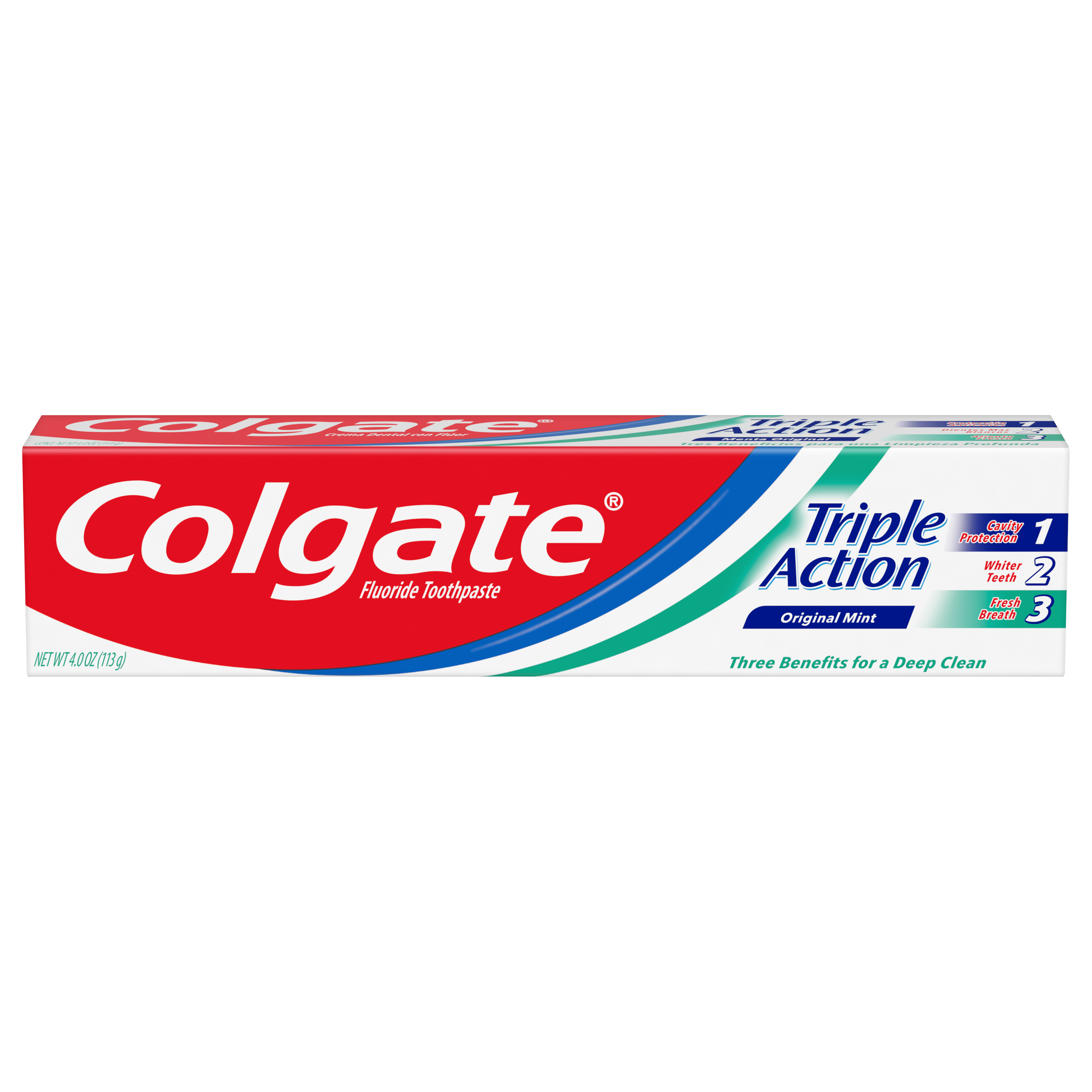 Colgate Triple Action Original Mint Toothpaste, 4 oz Colgate