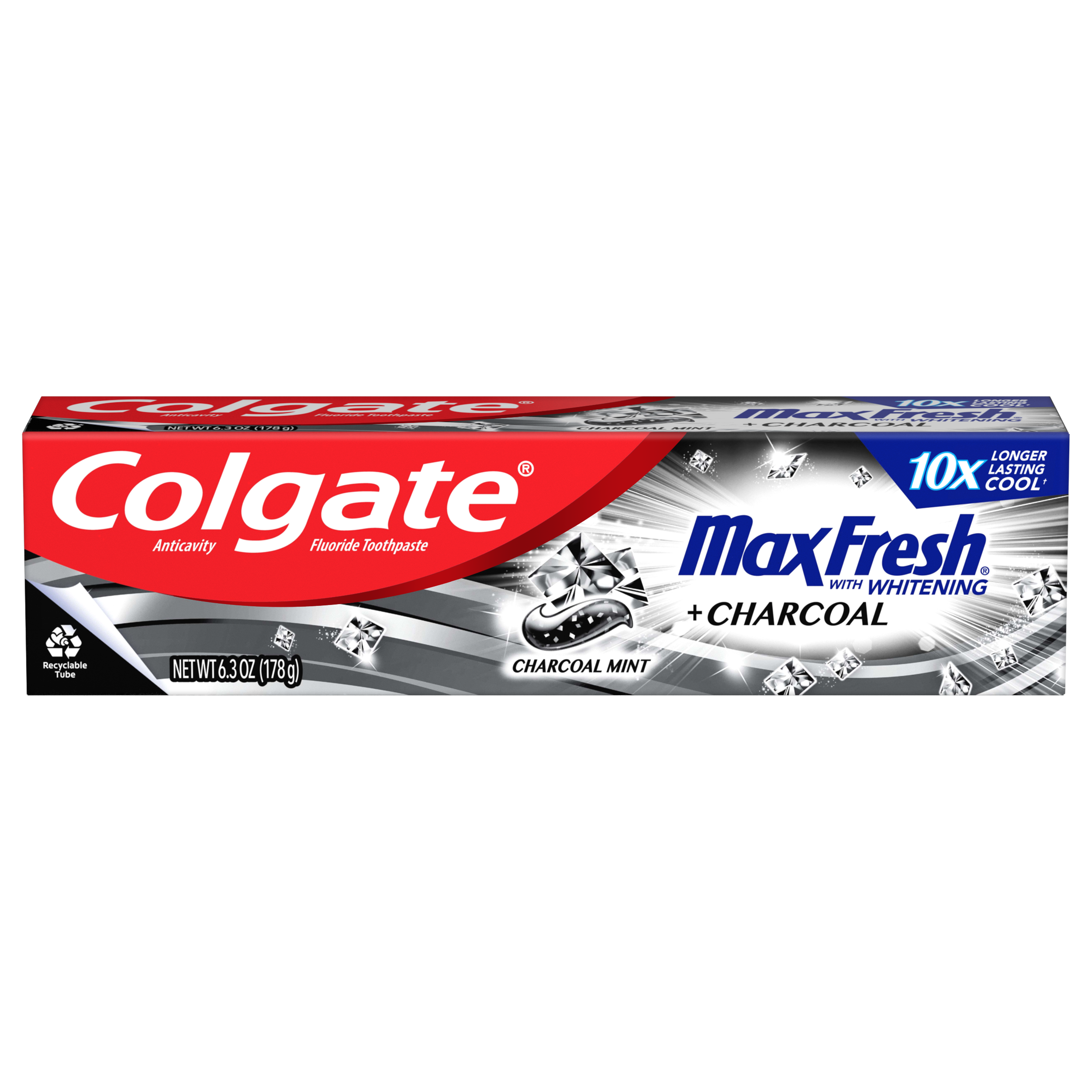 Colgate Max Fresh Pasta de Dientes Sabor Carbón y Menta, 6.3 oz Colgate