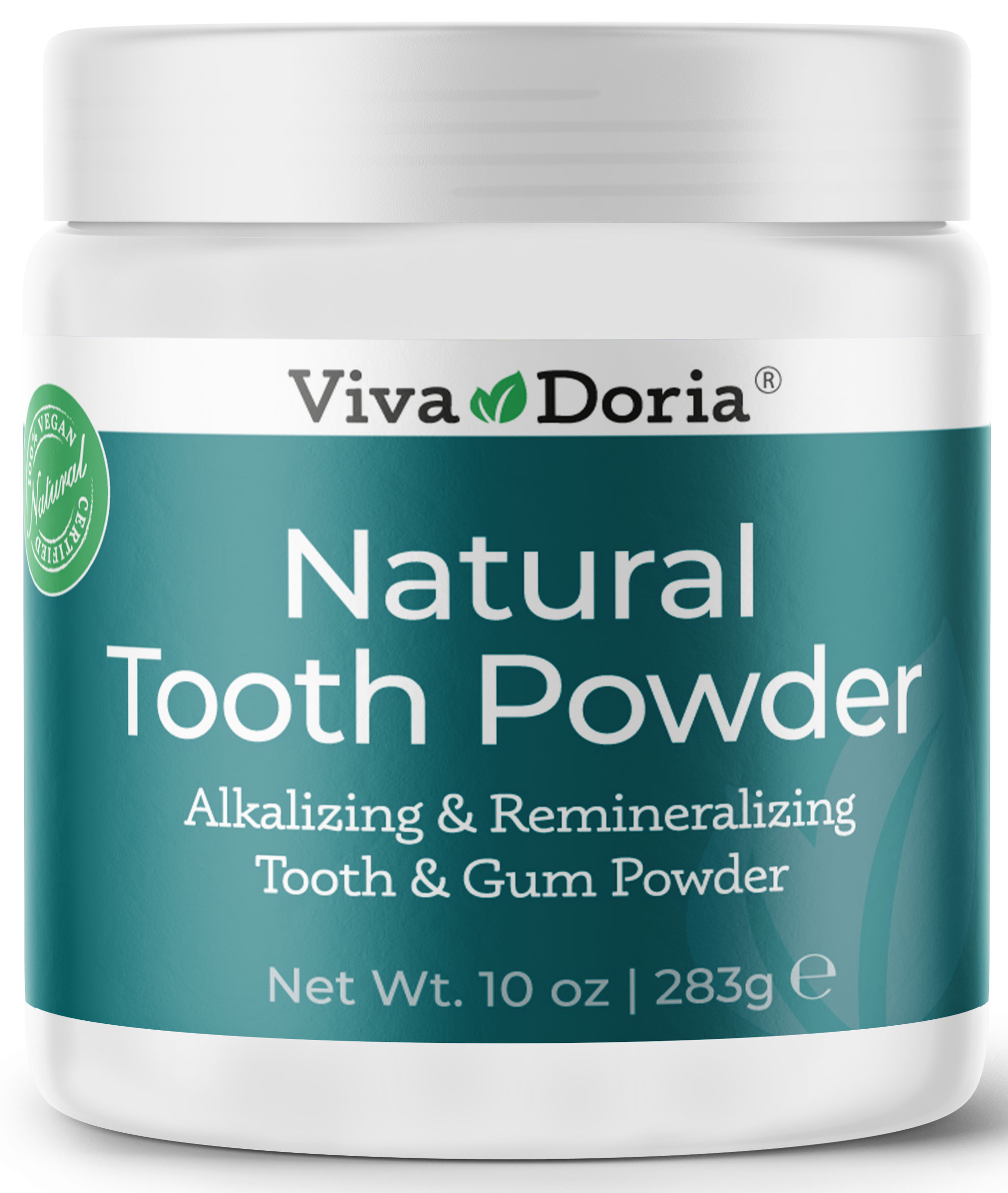 Viva Doria Natural Fluoride Free Tooth Powder, Refreshes mouth, Freshens Breath, Keeps Teeth and Gum Healthy, Mint Flavor, 10 oz Viva Doria