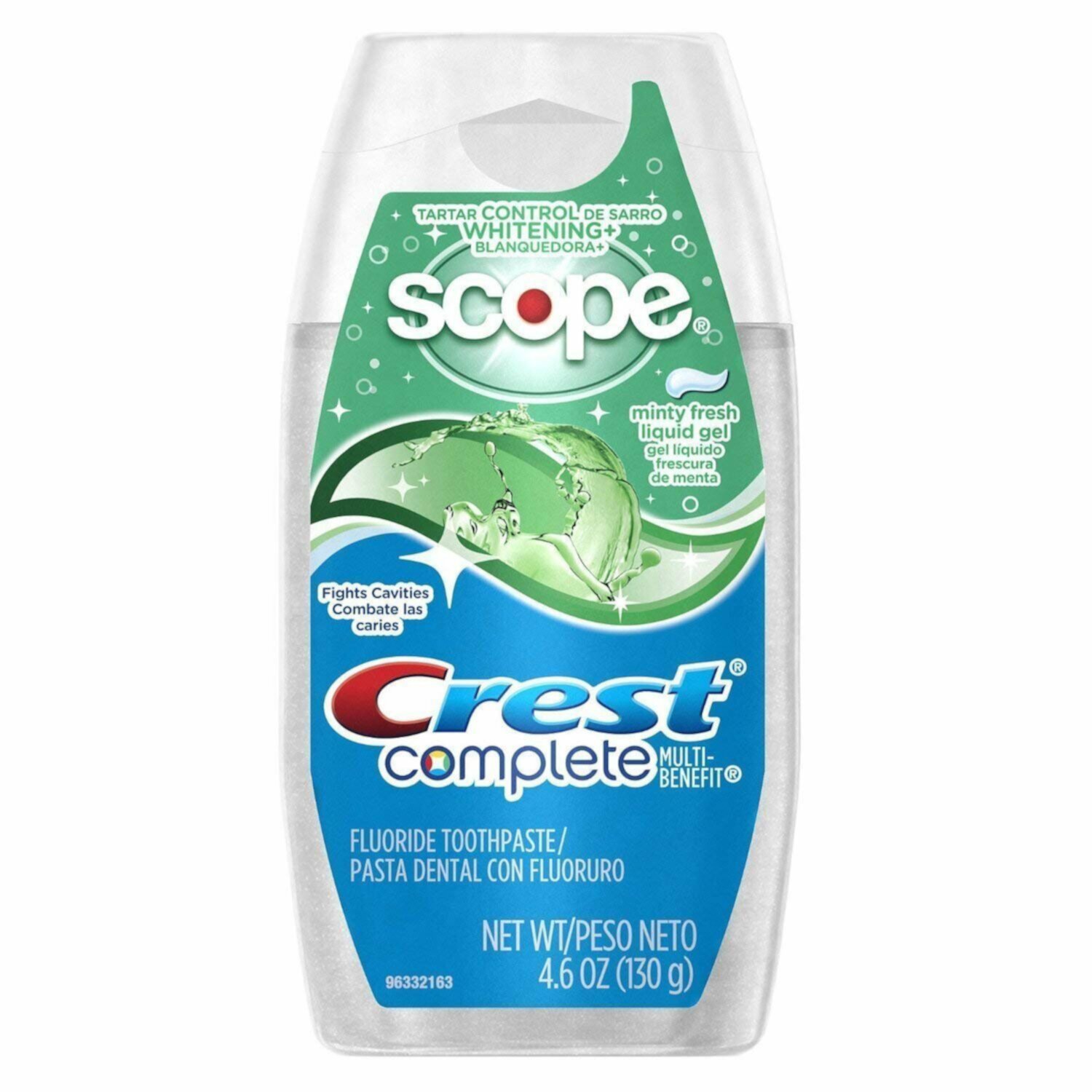 Crest Complete Tartar Control Whitening Plus Scope Liquid Gel - Minty Fresh 4.6 Ounces Pack of 3 Crest