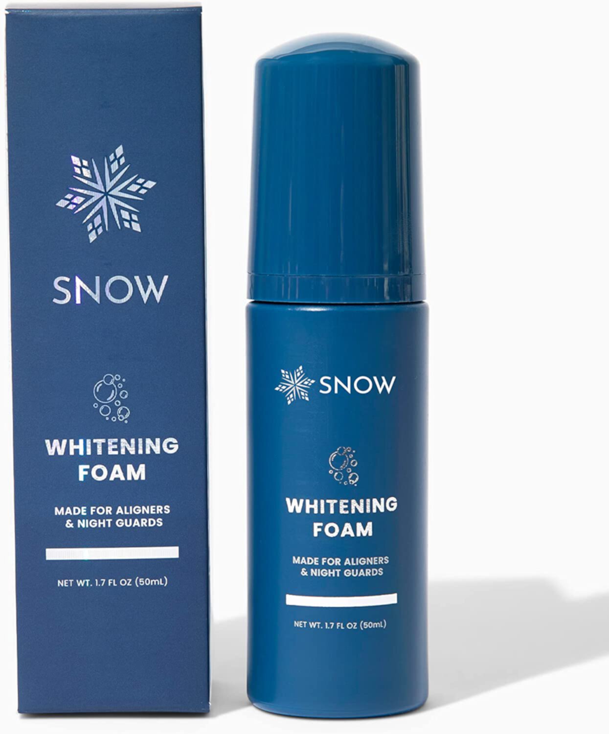 SNOW Teeth Whitening Foam - Gentle Teeth Whitening for Aligners and Night Guards Cloud-Like Spray Foam, Oral Personal Care with Hydroxyapatite and Arginine for The Teeth Enamel, 1.7fl. oz. SNOW