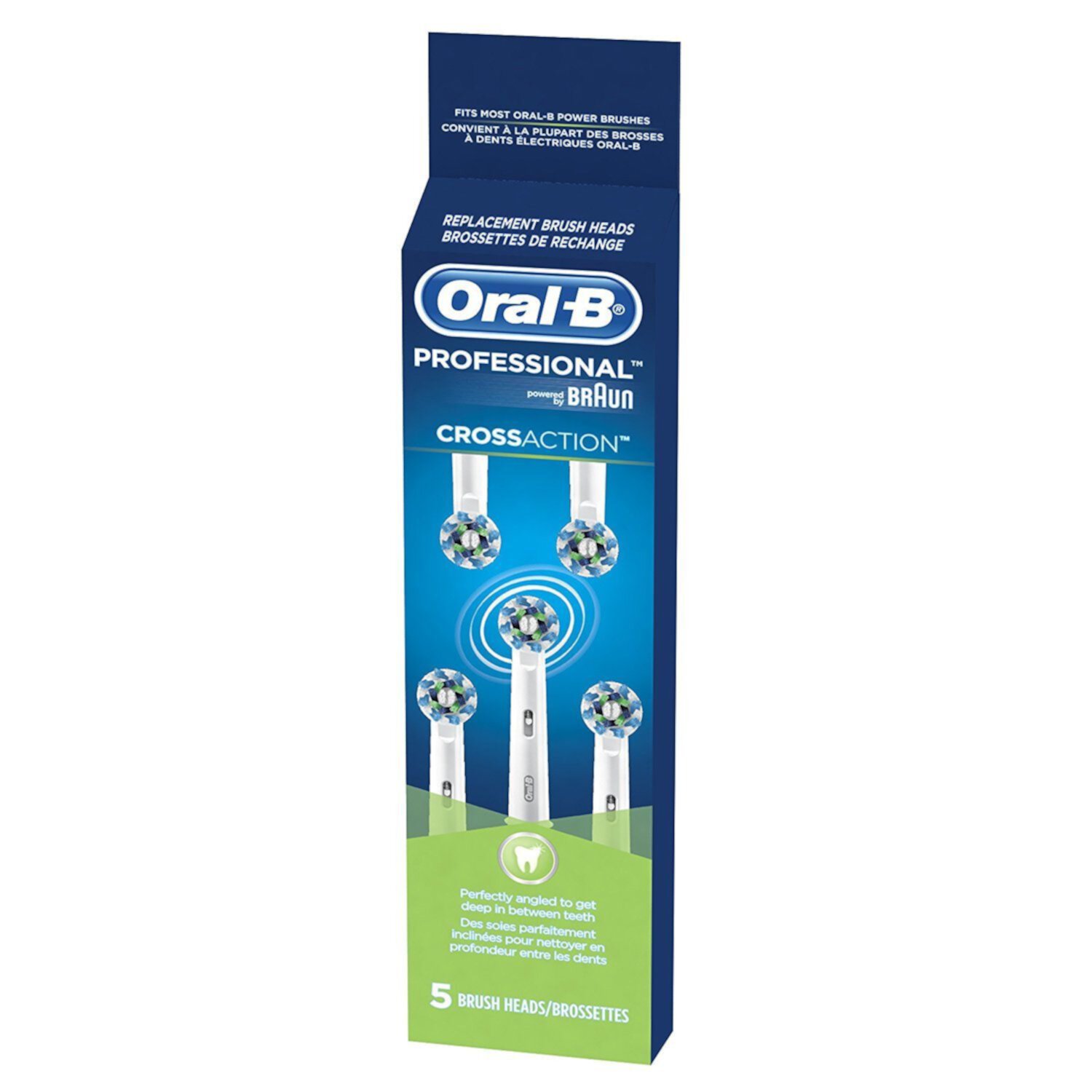 Oral-B Cross Action Electric Toothbrush Replacement Brush Heads Refill, 5 Count Oral-B