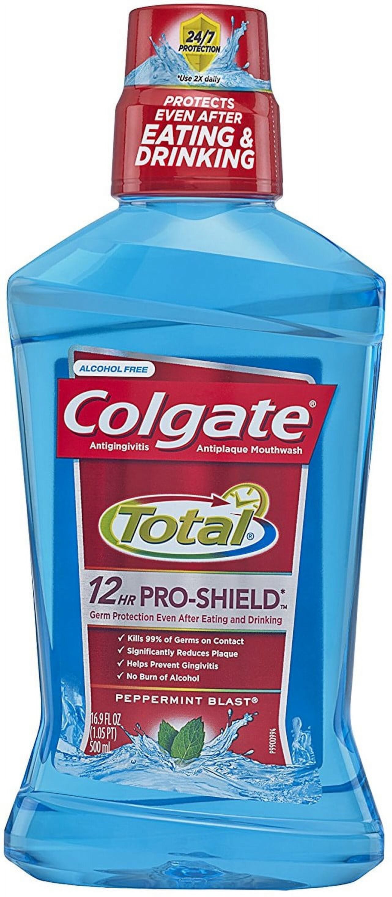 Colgate Advanced Pro-Shield Mouthwash, Peppermint Blast 500 ml (Pack of 6) Colgate