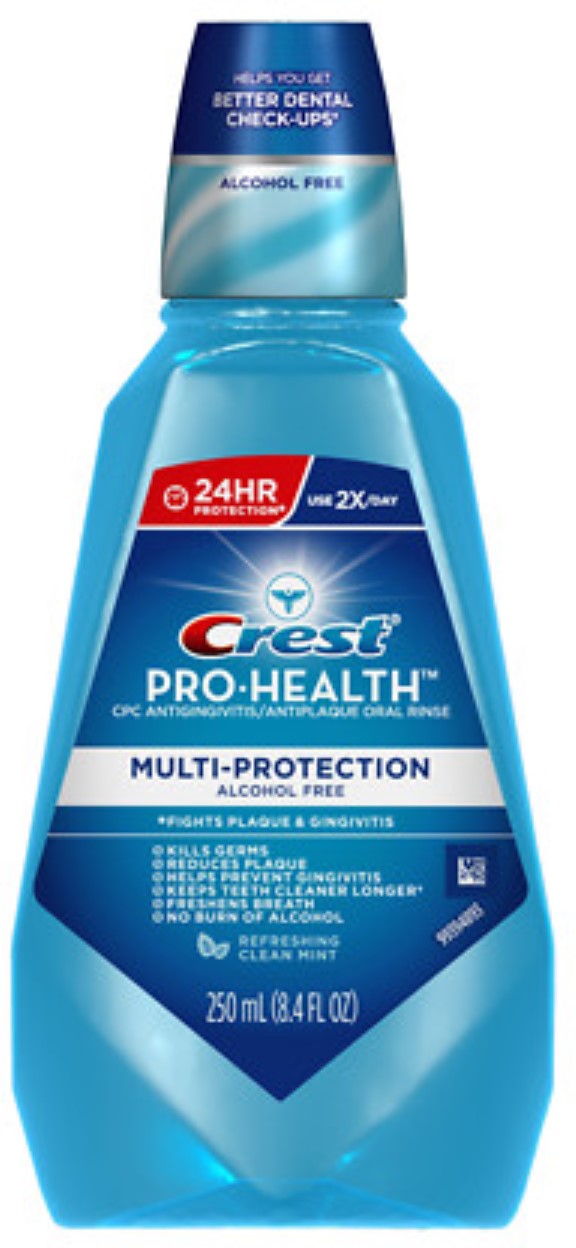 Crest Pro-Health Oral Rinse, Refreshing Clean Mint 250 mL (Pack of 6) Crest