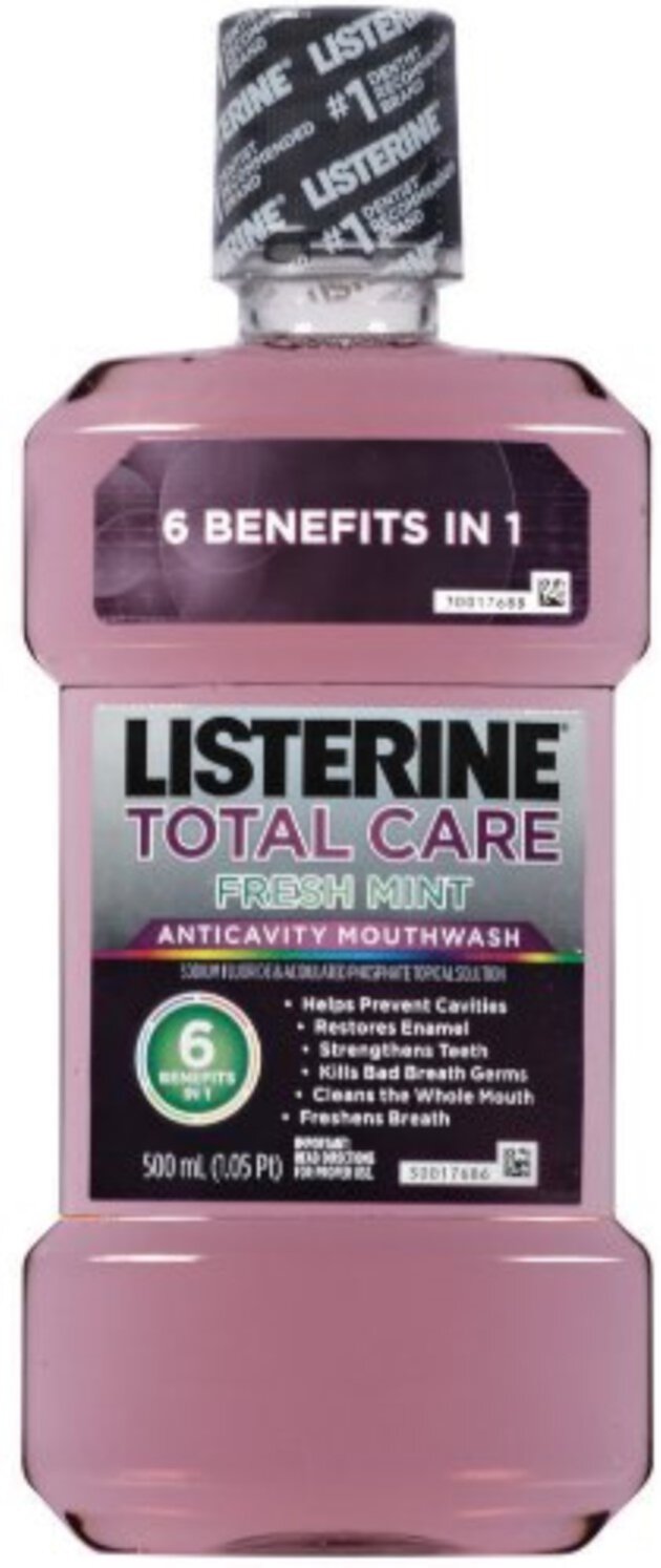 Listerine Total Care Anticavity Mouthwash Fresh Mint 33.8 oz (Pack of 3) Listerine