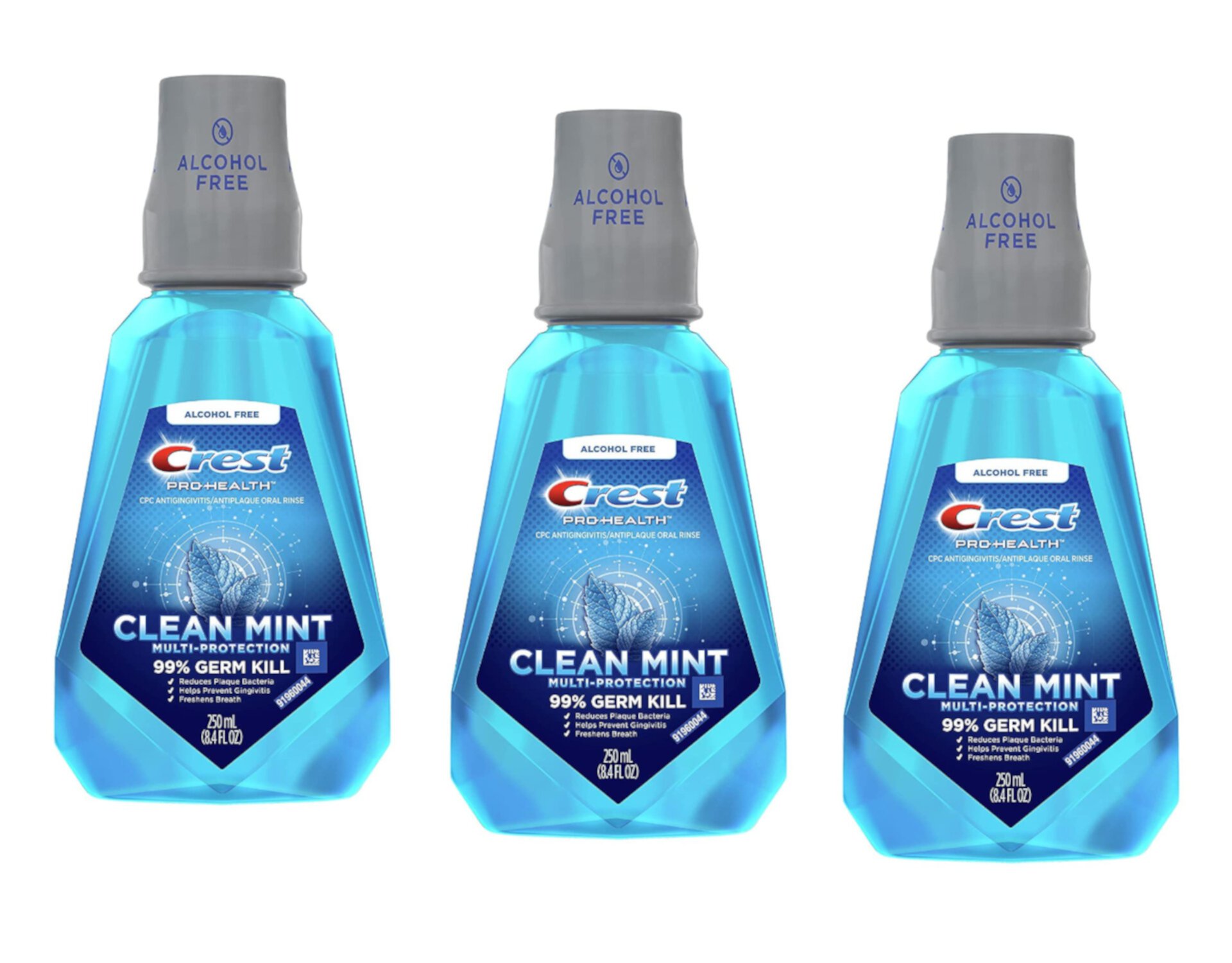 3 Pack - Crest Pro-Health Oral Rinse Refreshing Clean Mint 250 mL Each Crest