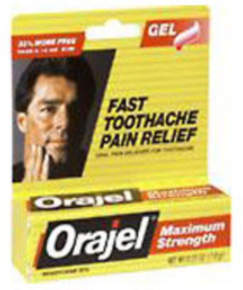 Orajel Maximum Strength Toothache Pain Relief Gel 0.25 oz (Pack of 4) Orajel