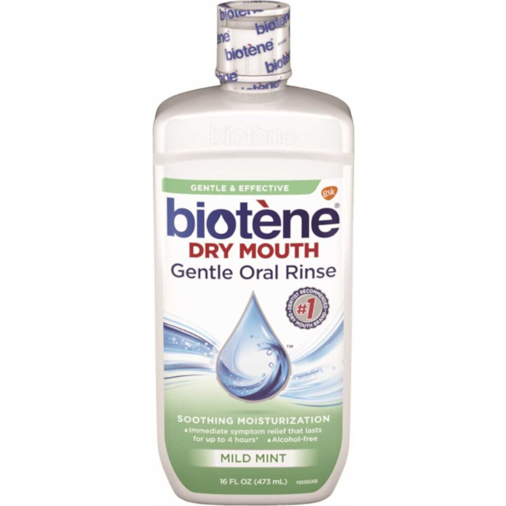 3 Pack Biotene Dry Mouth Gentle Oral Rinse, Mild Mint, 16 Ounces Each Biotene