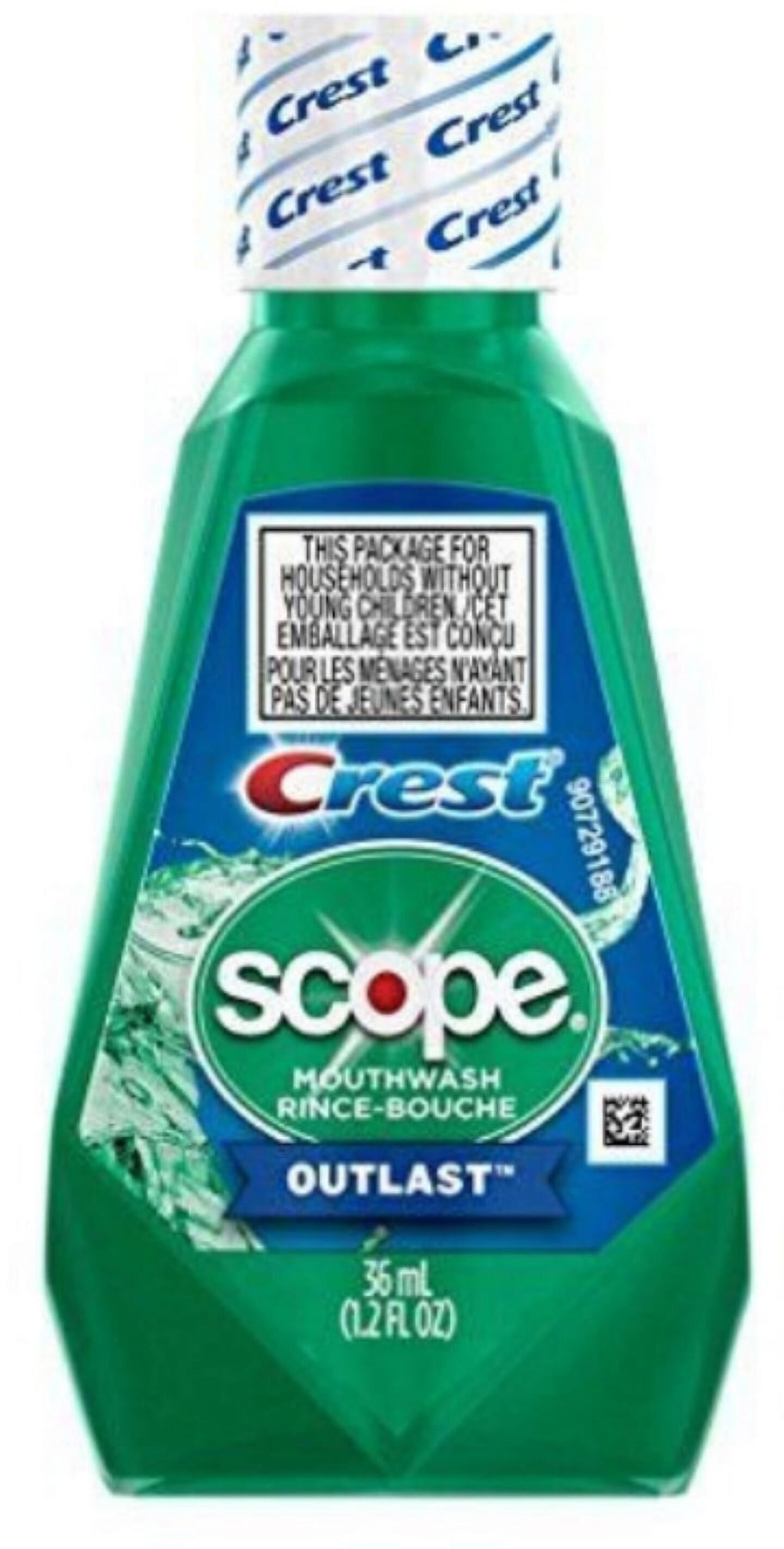 6 Pack - Crest Scope Outlast Mouthwash 1.2 oz Crest