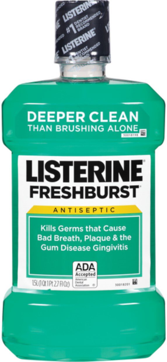 Listerine Antiseptic Mouthwash, FreshBurst 1500 mL (Pack of 4) Listerine