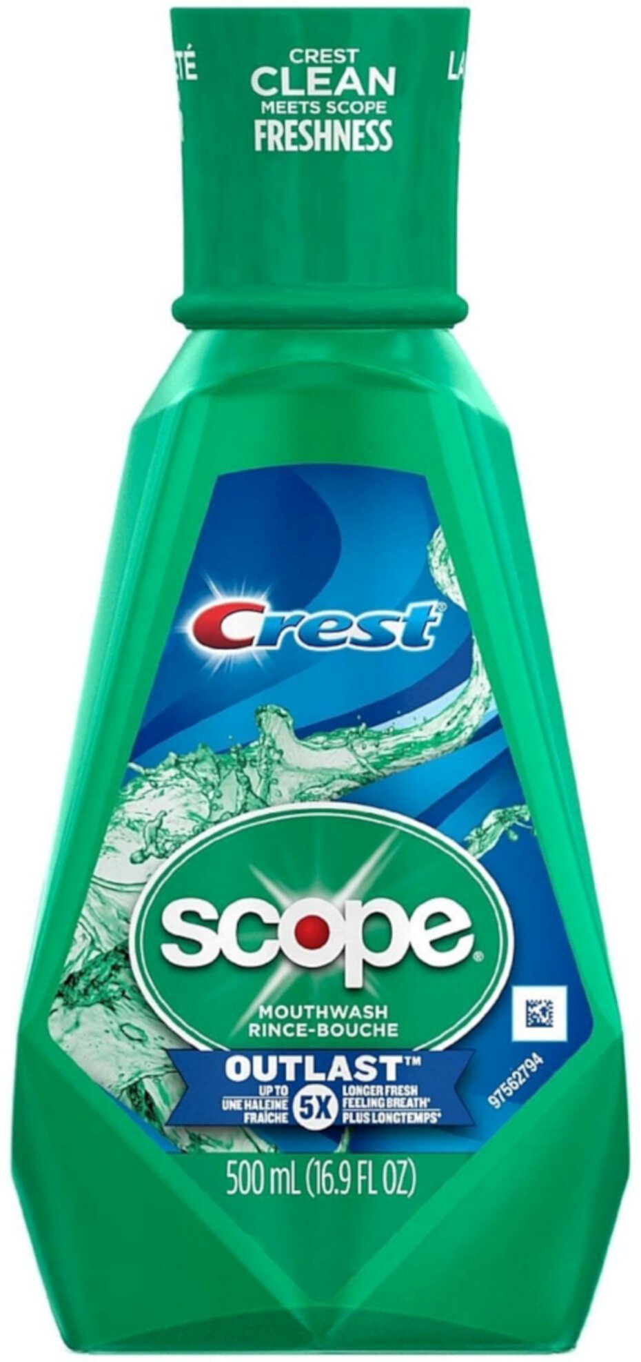 Crest Plus Scope Outlast Mouthwash, Mint 16.90 oz (Pack of 6) Crest