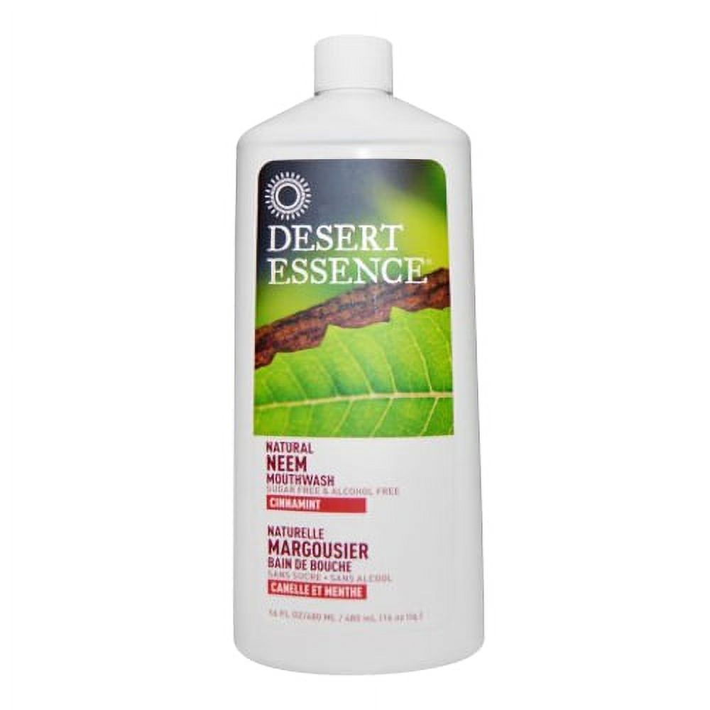 Desert Essence Natural Neem Mouthwash, Cinnamint, 16 Oz, 3 Pack Desert Essence