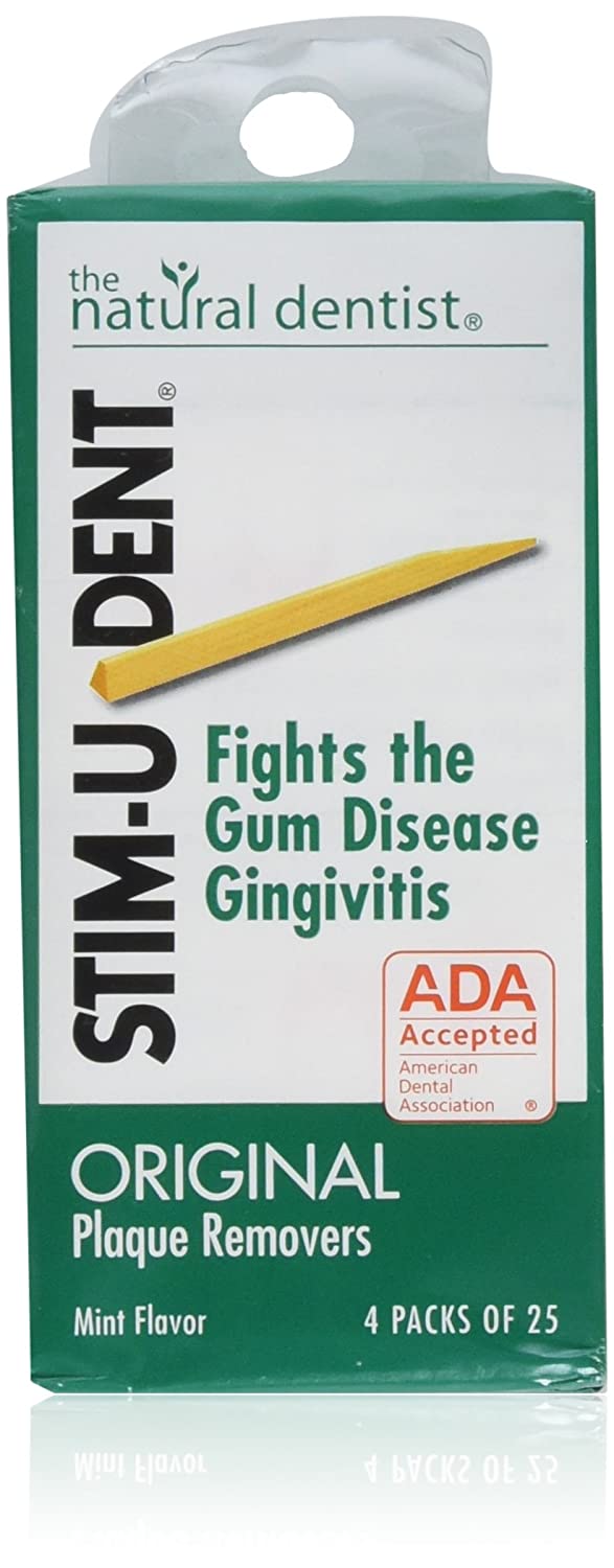 The Natural Dentist Stim-U-Dent Original Plaque Removers, Mint, 100 Ct (Pack of 1) Stim-U-Dent