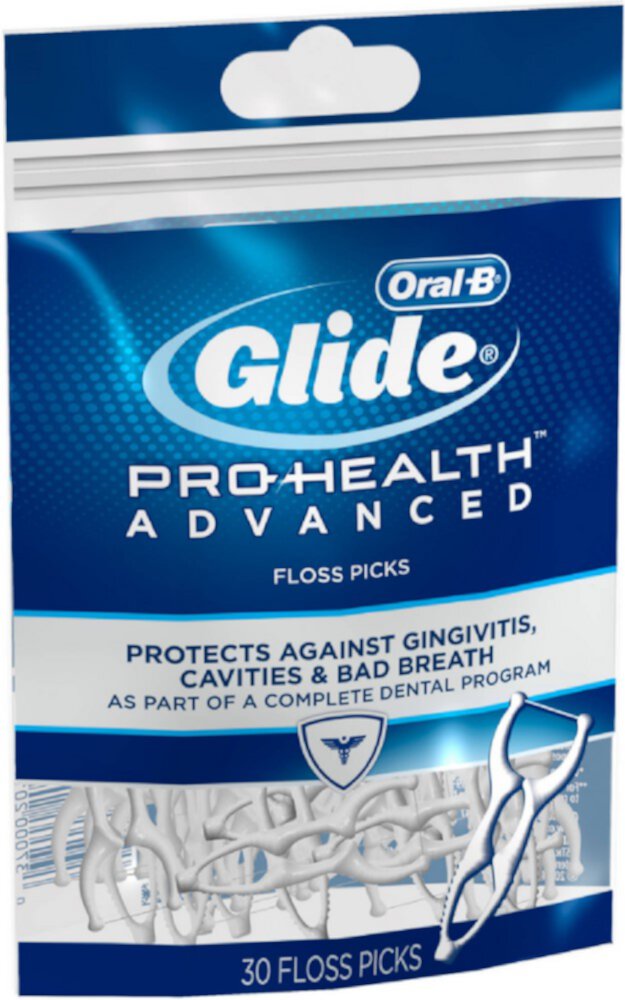 Glide Pro-Health Advanced Floss Picks 30 Ea (Pack of 4) GLIDE