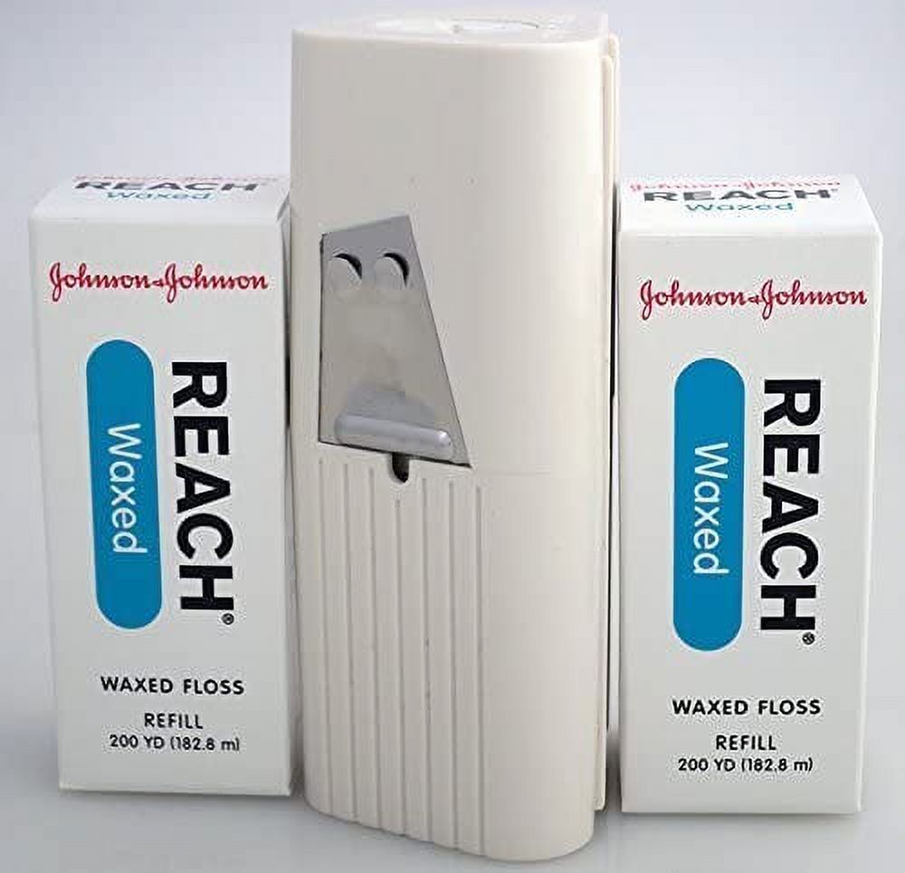 Johnson & Johnson Dental Floss 200 yd. Refill with Floss Dispenser (2 Refills + 1 Dispenser) JOHNSON & JOHNSON