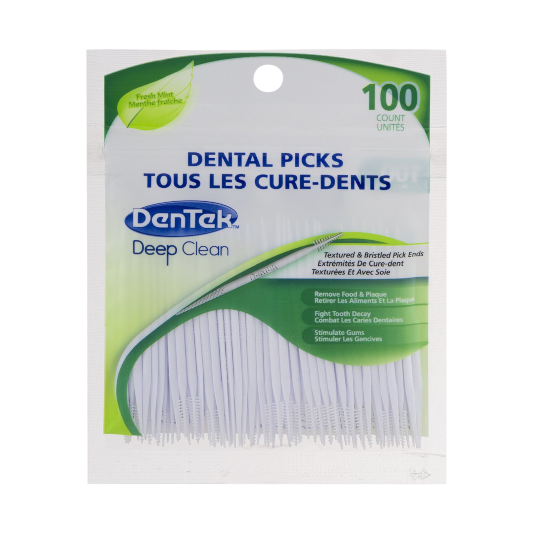 Dentek Deep Clean Bristle Picks, 100 Ea DenTek