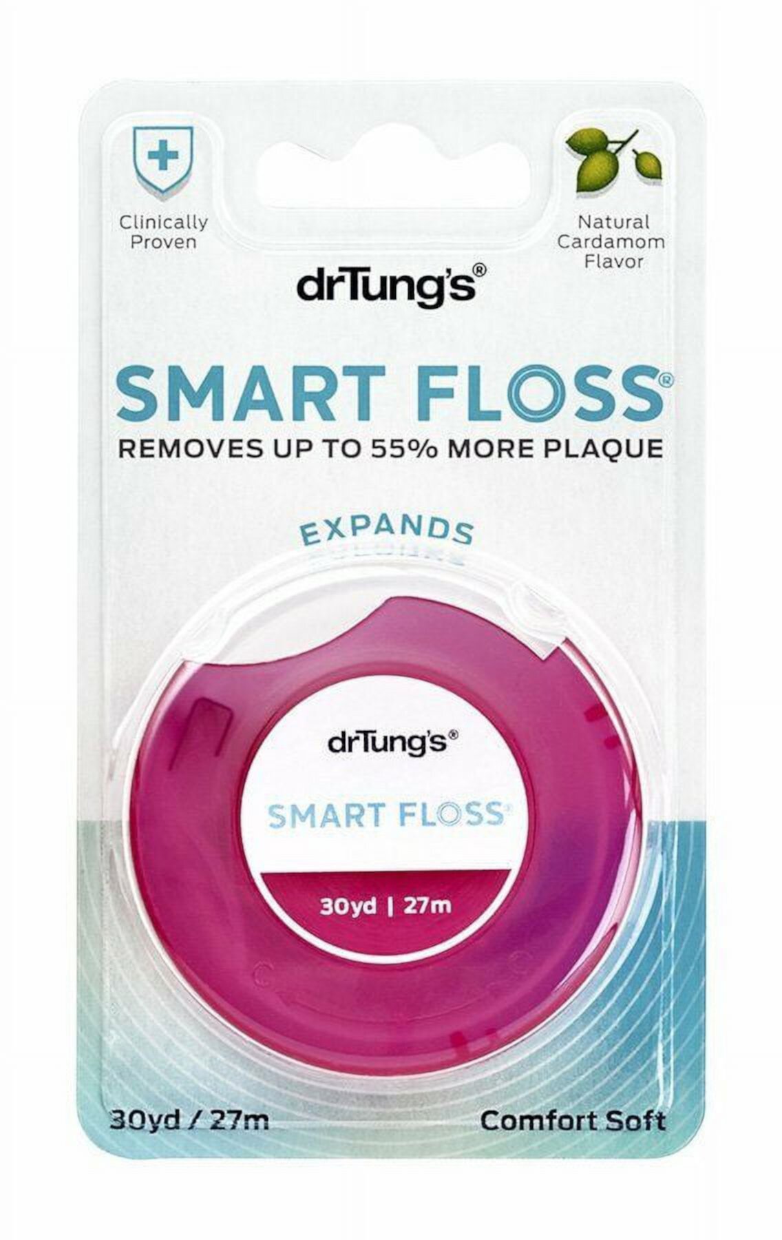 Dr. Tung's Smart Floss, 30 yds, Natural Cardamom Flavor 1 ea Colors May Vary ( Pack of 3) Dr. Tung's