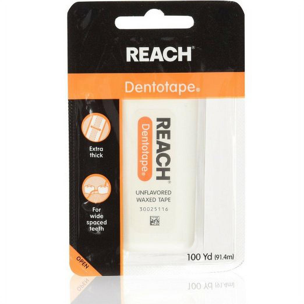 REACH Dentotape Waxed Tape, Unflavored 100 Yards Reach