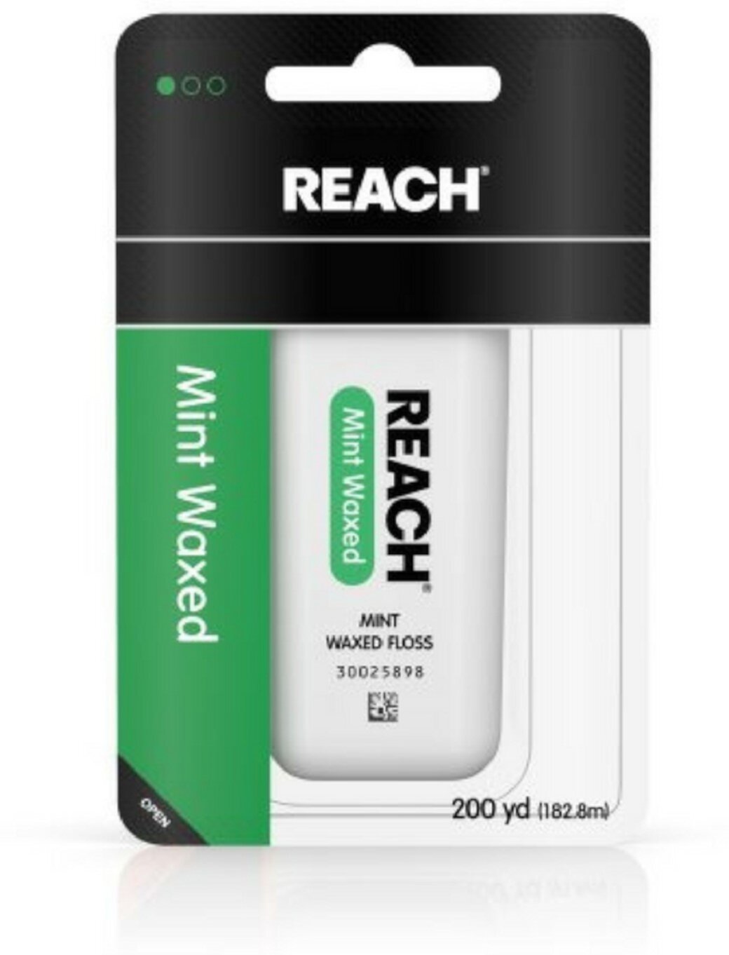 Reach Waxed Dental Floss for Plaque and Food Removal, Mint Flavor, 200 Yards, 1 Ct (Pack of 6) Reach