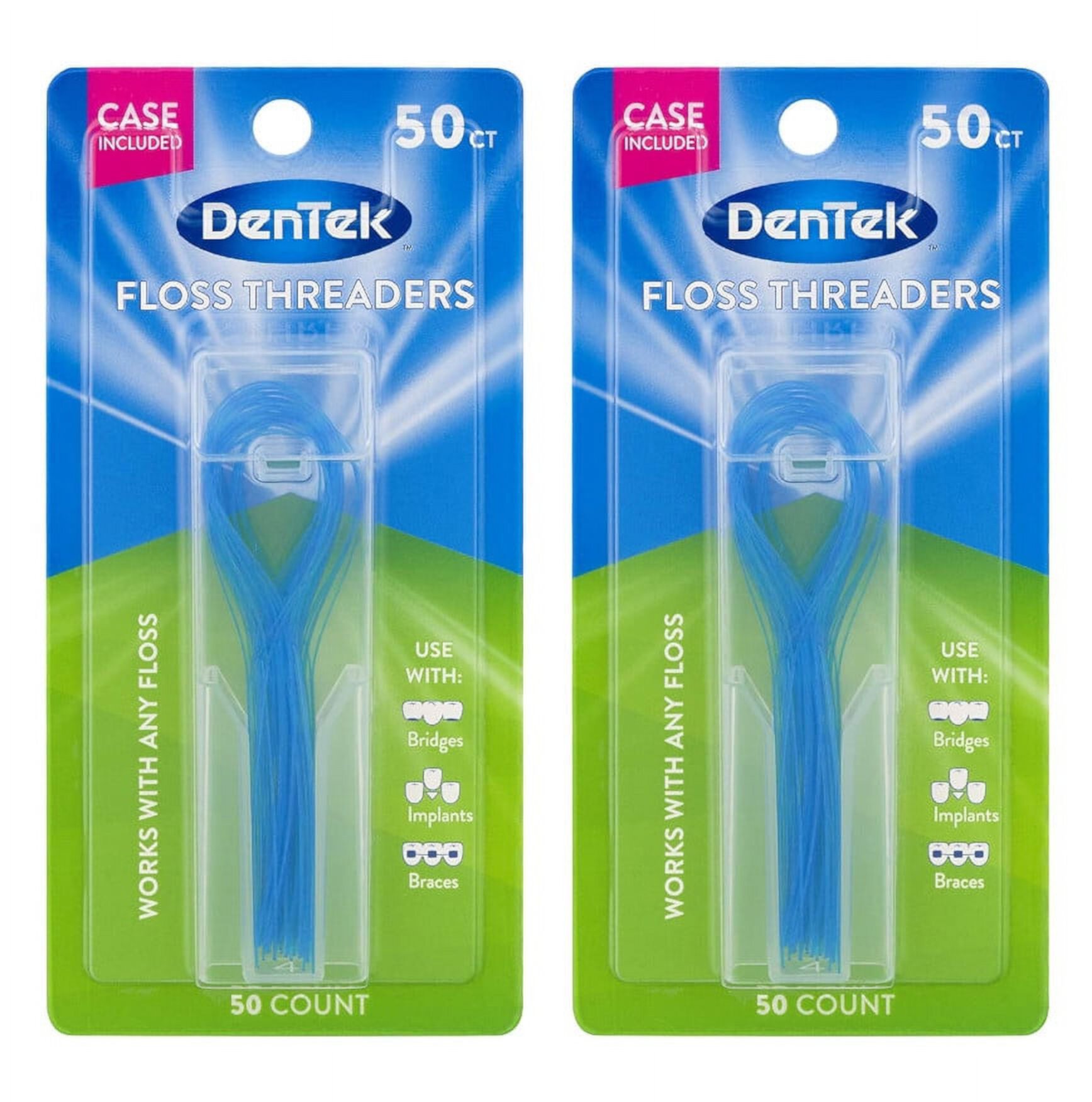 Dentek Floss Threaders 50 Count (2 Pack) DenTek