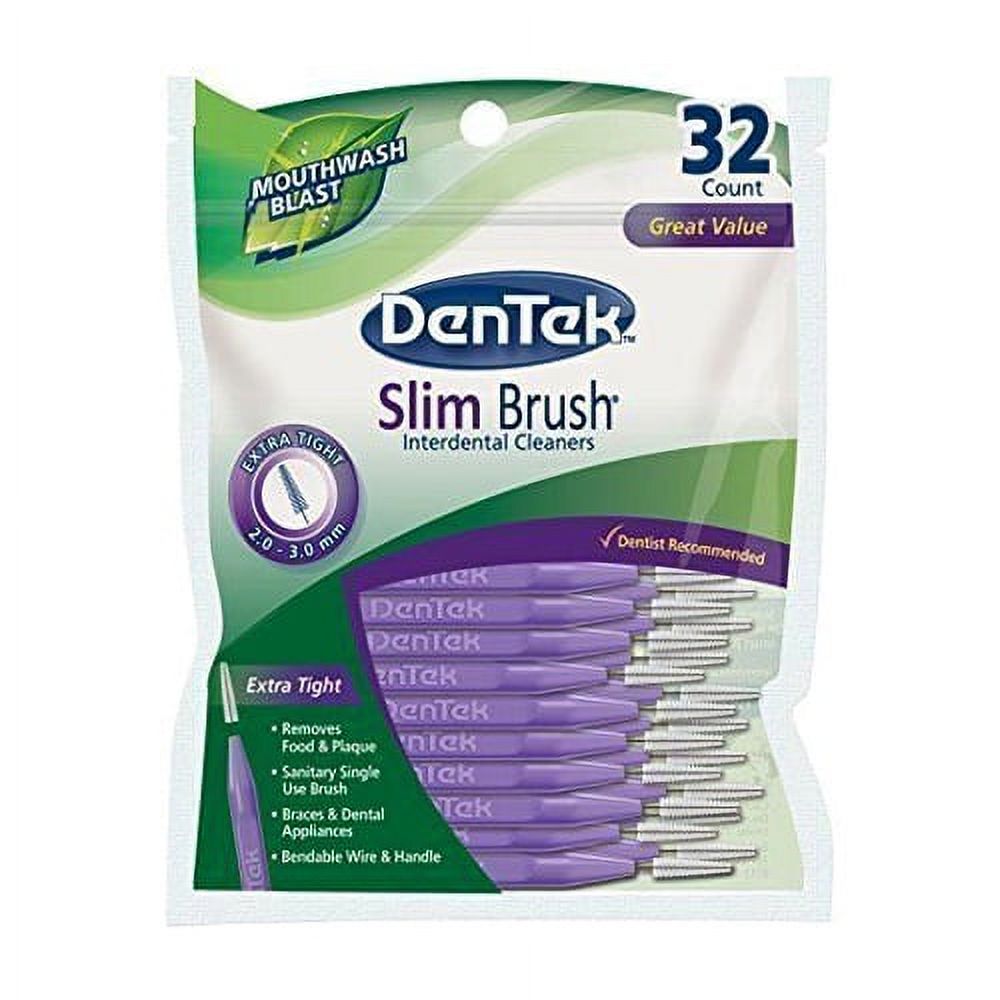 Dentek Slim Brush Interdental Cleaners, Extra Tight, 32 Ea DenTek