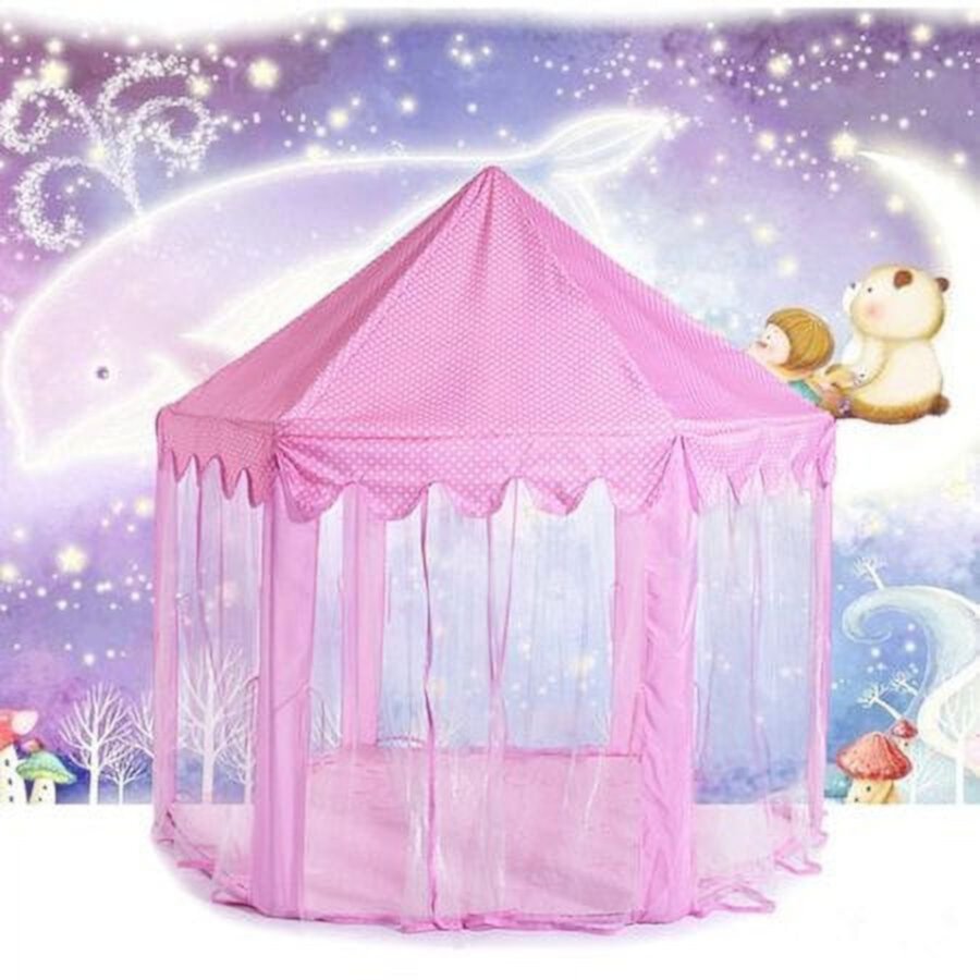 Hexagonal Princess Castle Tent Portable Folding Princess Castle Tent Nobrand