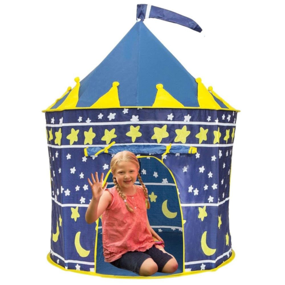 Play Tent Princess Castle Pink - Kids Tent Features Glow in The Dark Stars - Portable Kids Play Tent - Kids Pop Up Tent Foldable Into A Carrying Bag - Indoor and Outdoor Use - Original International Group Inc