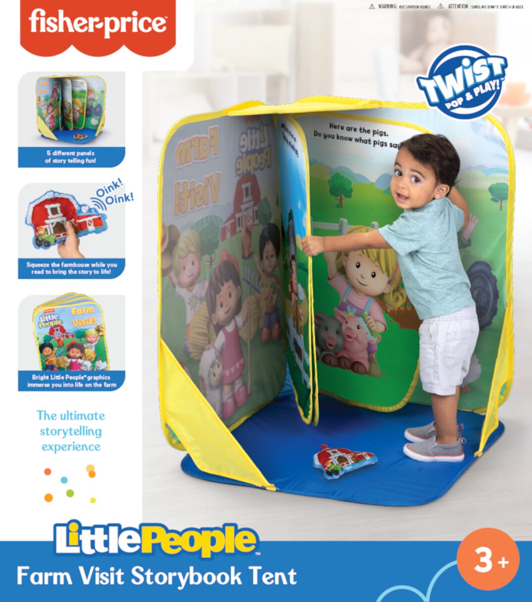 Fisher Price Story Book Play Tent Features 5 Interactive Panels that Encourage Learning Fisher-Price