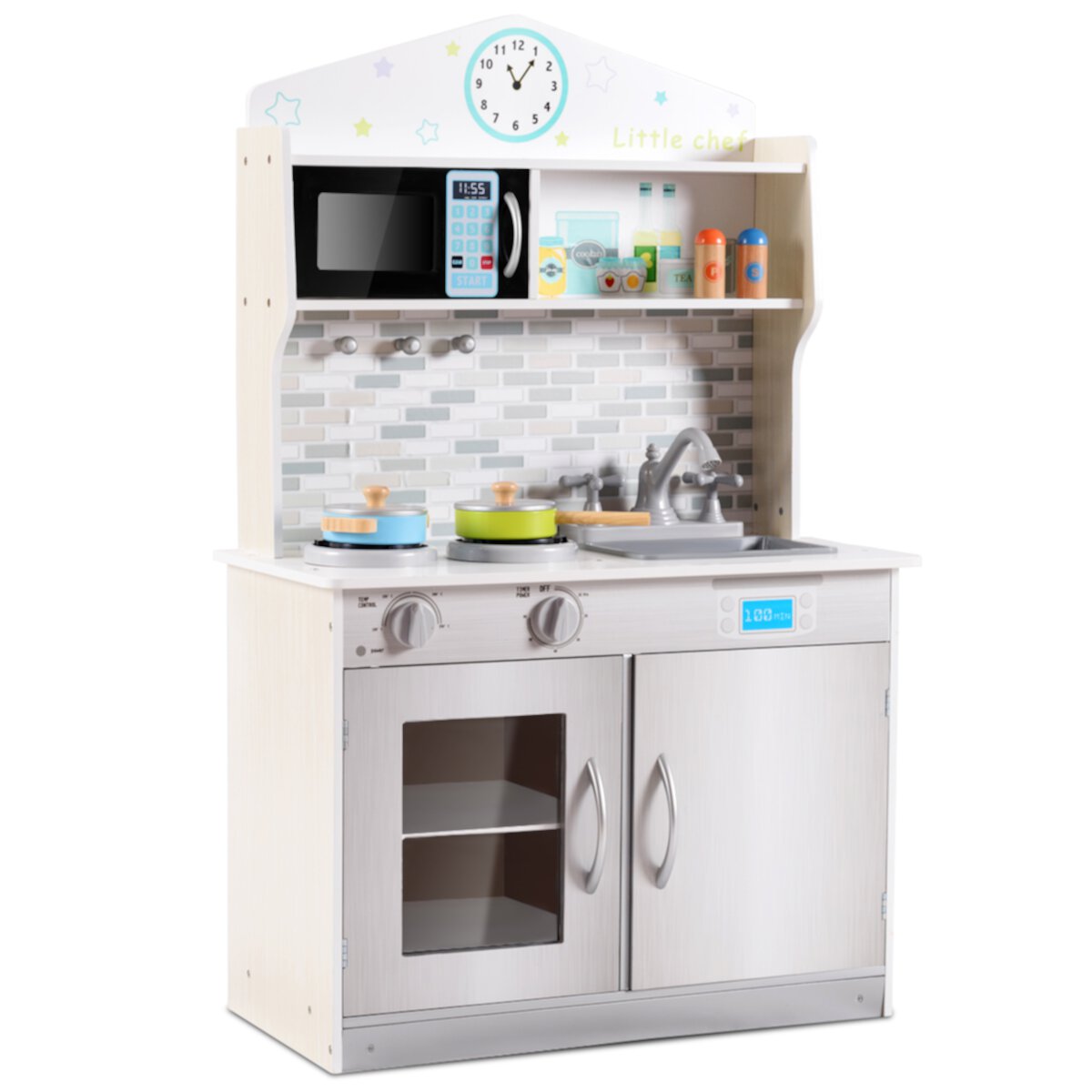 Topbuy Kids Cooking Pretend Kitchen Toy Play Set for Toddler Topbuy