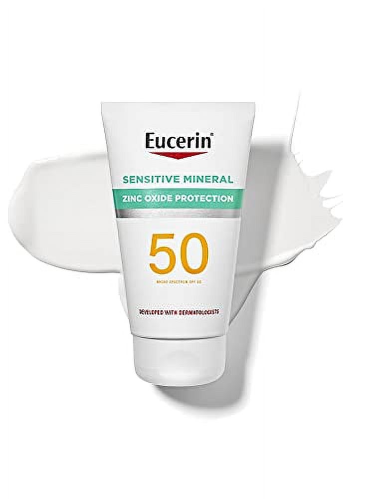 Eucerin Sun Sensitive Mineral Sunscreen Lotion SPF 50 With Zinc Oxide Protection, 4 Fl Oz Tube Eucerin