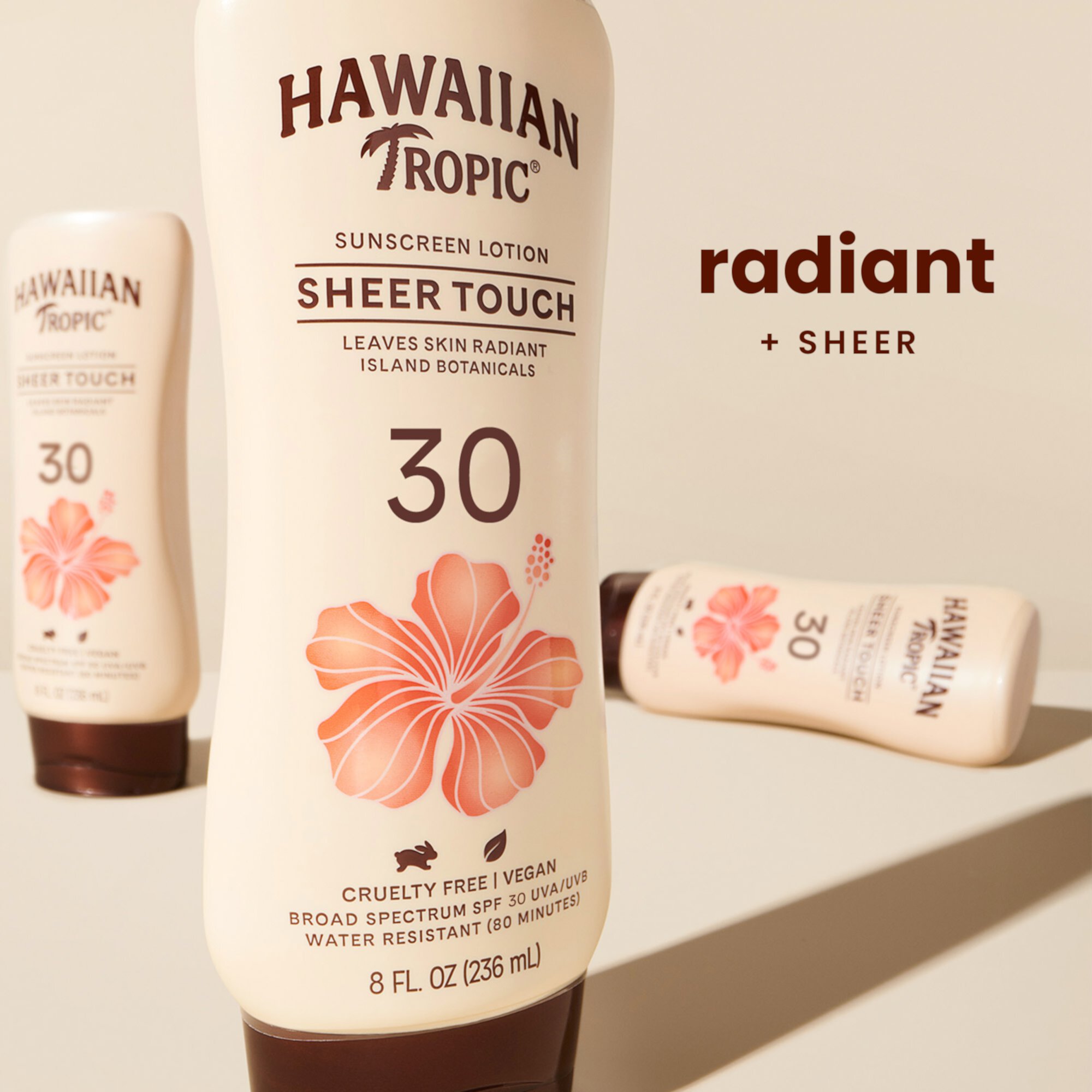 Hawaiian Tropic Sheer Touch Ultra Radiance Lotion Sunscreen SPF 30, Bonus Size 10.8oz Hawaiian Tropic