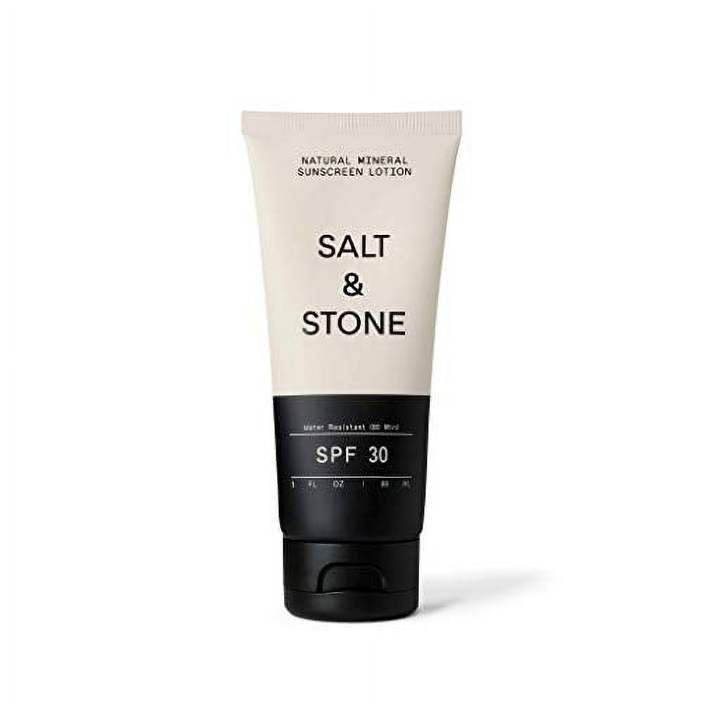 SALT Protector Solar Mineral & STONE SPF 30: Mineral, Óxido de Zinc, Amplio Espectro, Resistente Al Agua, Seguro para Arrecifes, Rostro + Cuerpo, Hidratante, Libre de Crueldad Animal, Fabricado en EE. UU. Salt & Stone