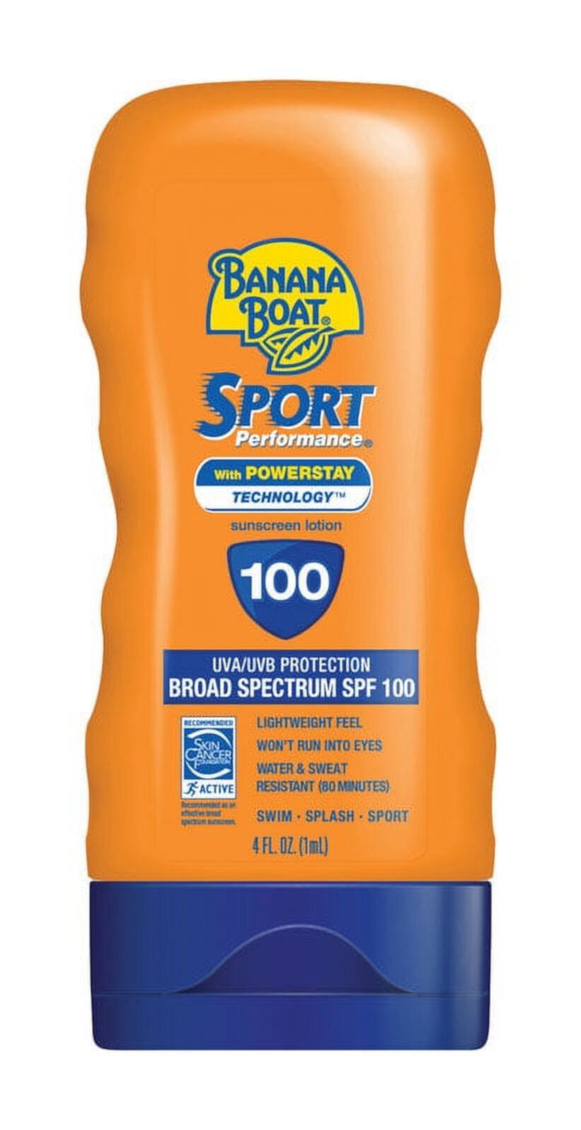 1 Pc, Banana Boat Sport Performance No Added Fragrance Scent Sunscreen Lotion 4 Oz 1 Pk BANANA BOAT