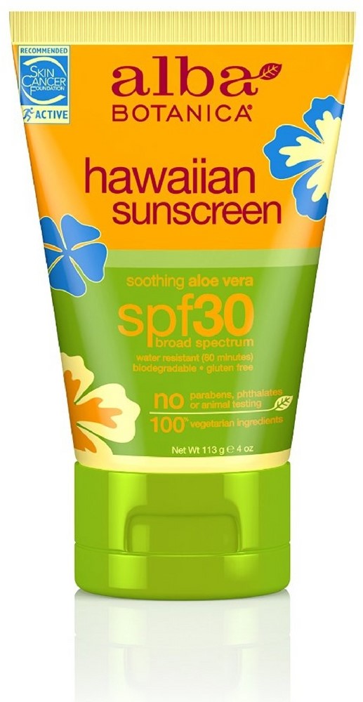 Alba Botanica Hawaiian Sunscreen, Soothing Aloe Vera SPF 30 4 oz (Pack of 2) Alba Botanica