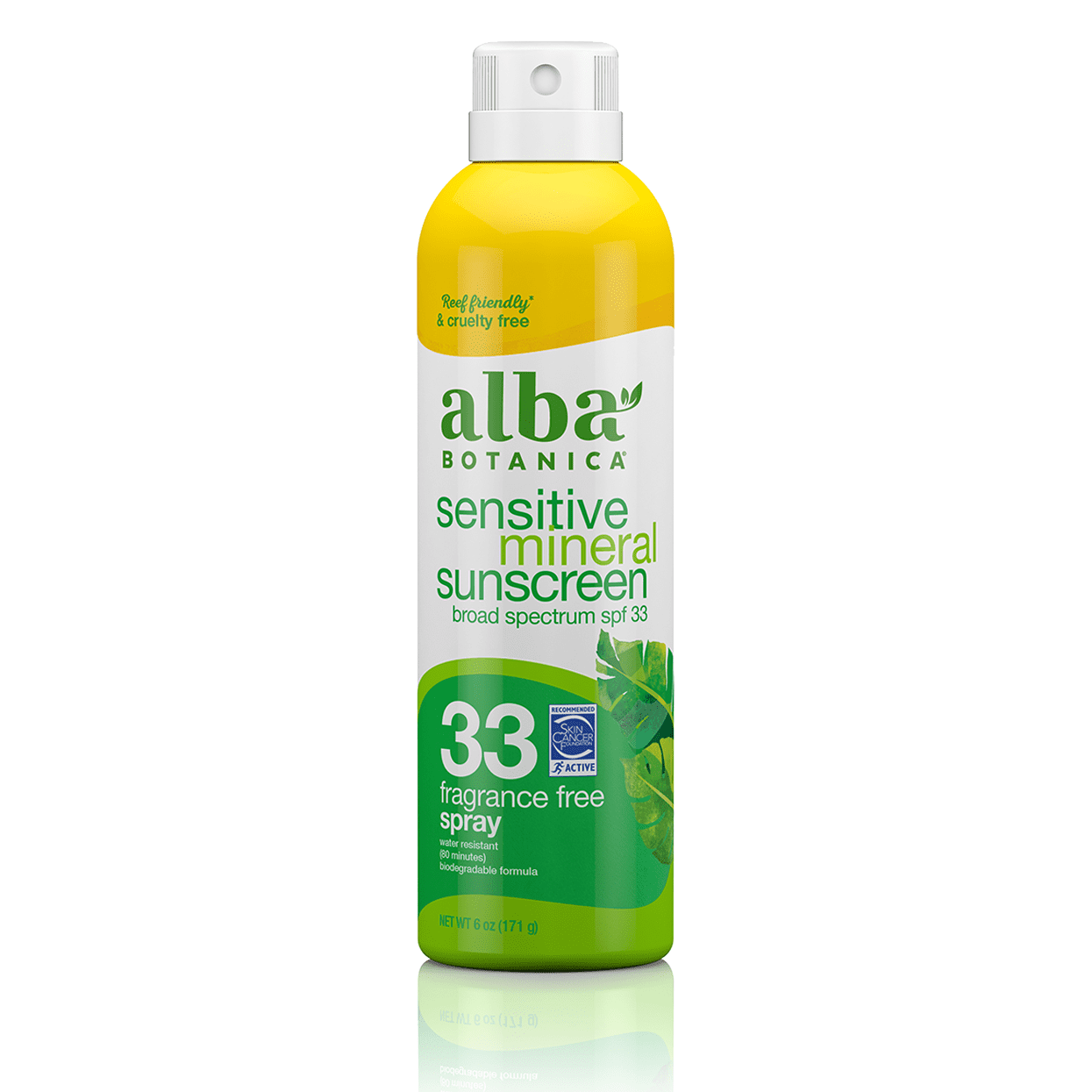 Alba Botanica Fragrance Free Sensitive Mineral SPF 35 Sunscreen, 6 oz Alba Botanica