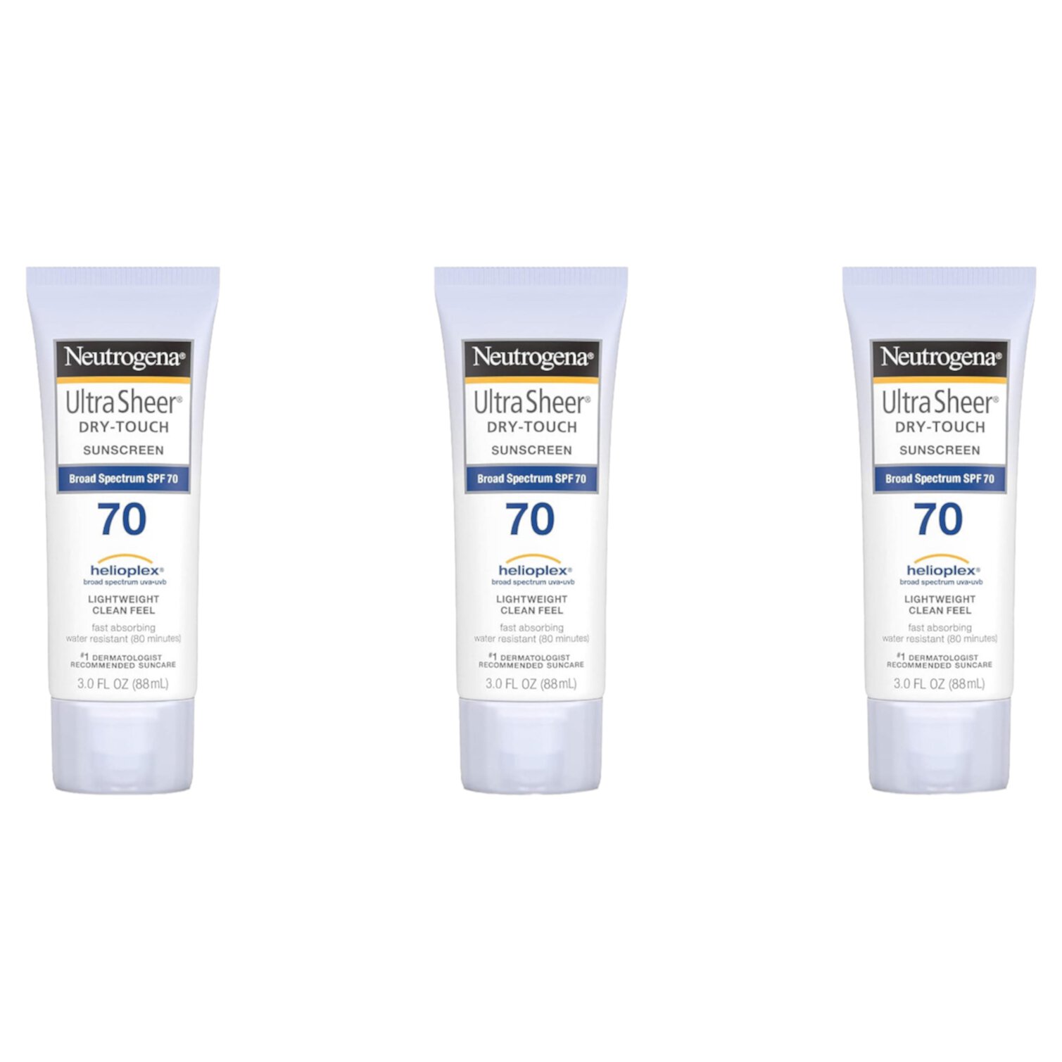 Neutrogena Ultra Sheer Dry-Touch Sunscreen SPF 70 3 oz (Pack of 3) Neutrogena