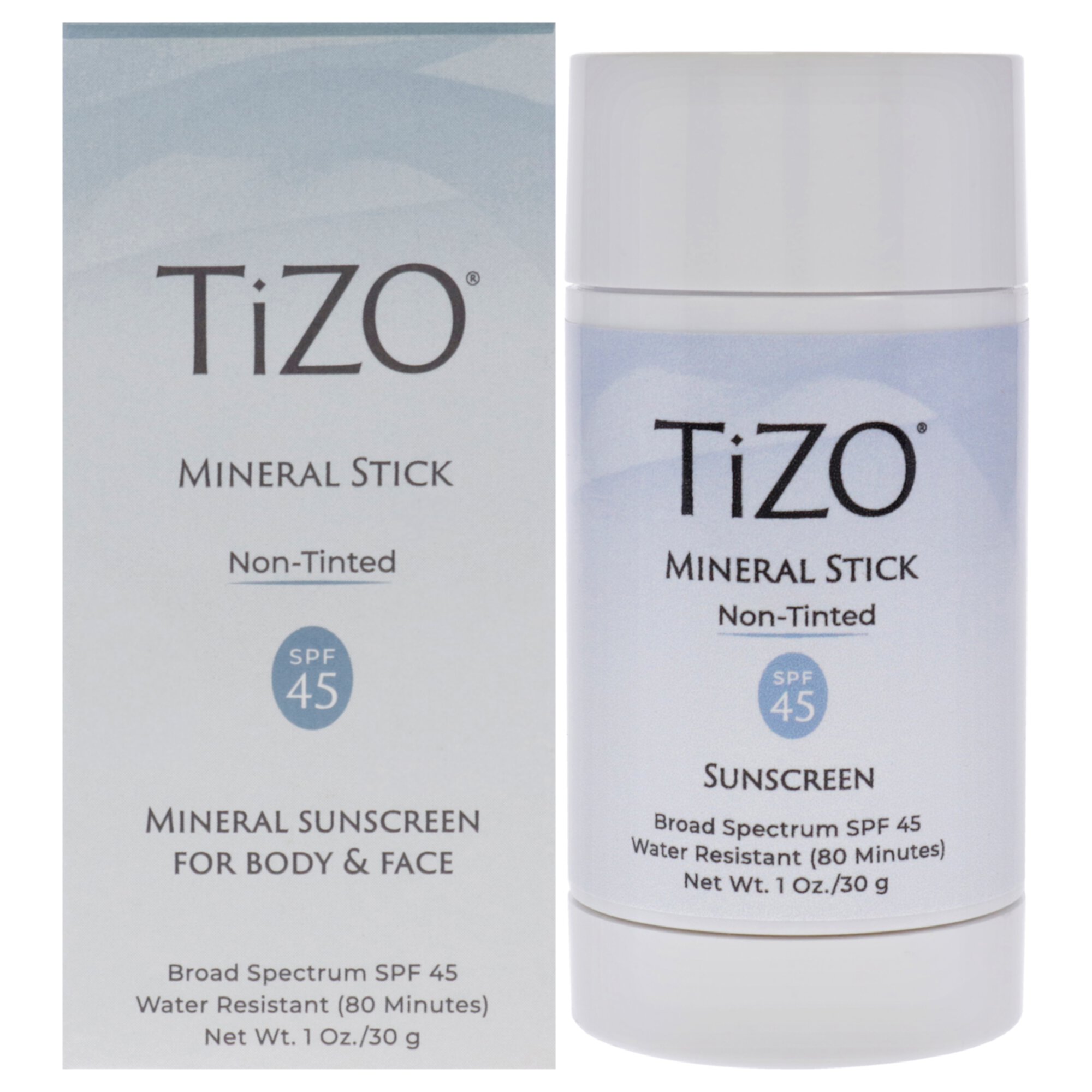 Tizo Mineral Stick Non Tinted SPF 45 , 1 oz Sunscreen Tizo