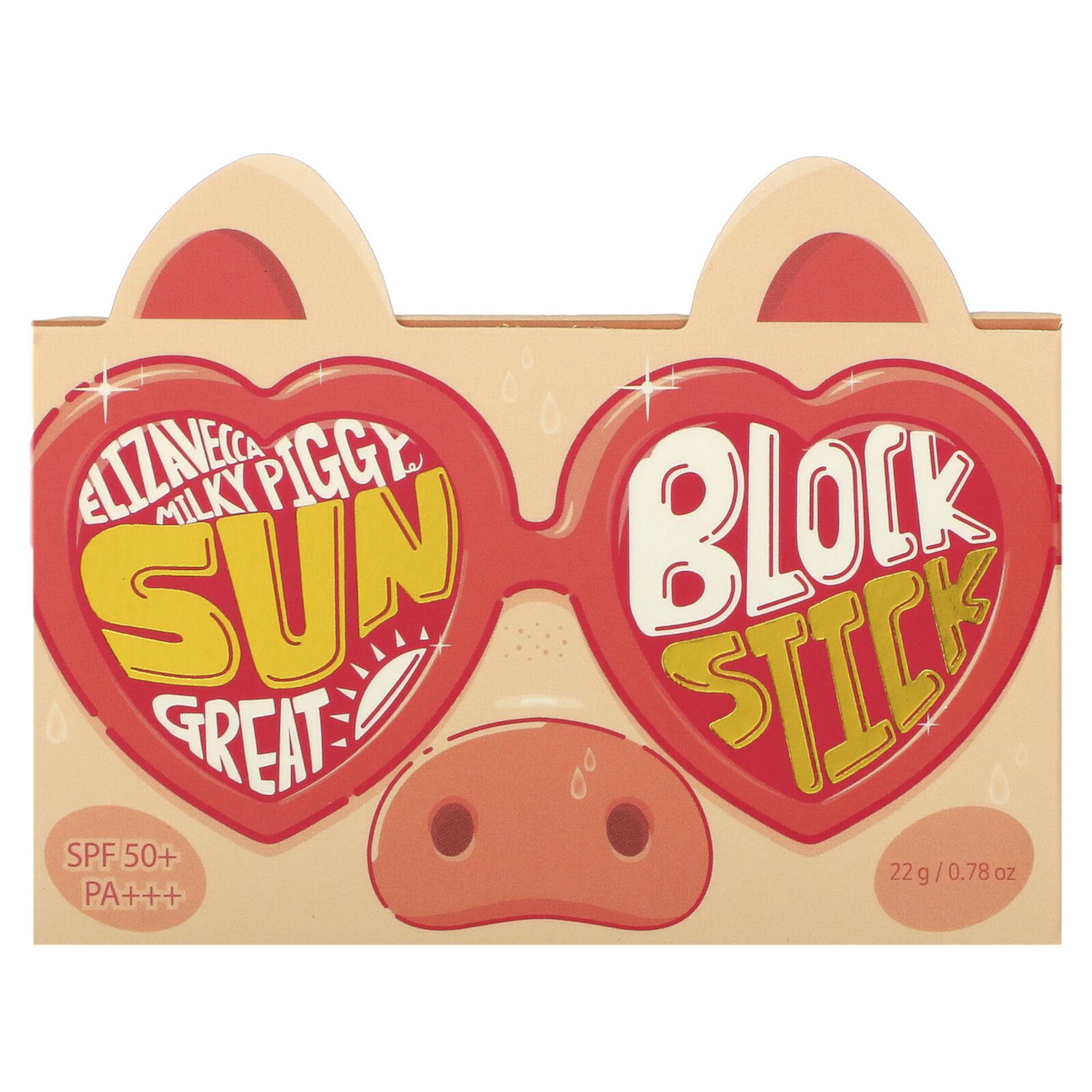 Elizavecca Milky Piggy, Sun Great Block Stick, SPF 50+ PA+++, 0.78 oz (22 g) Elizavecca