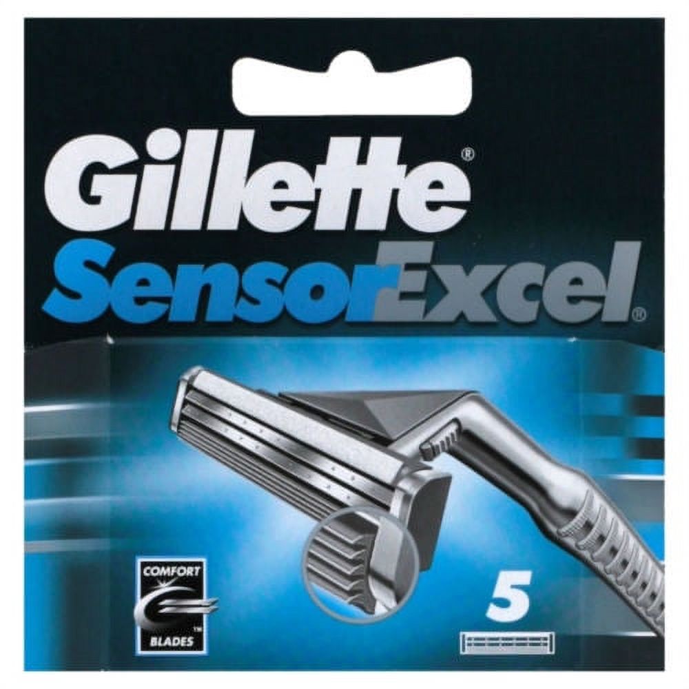 Gillette Sensor Excel Men's Razor Blade Refills, 5 count Gillette