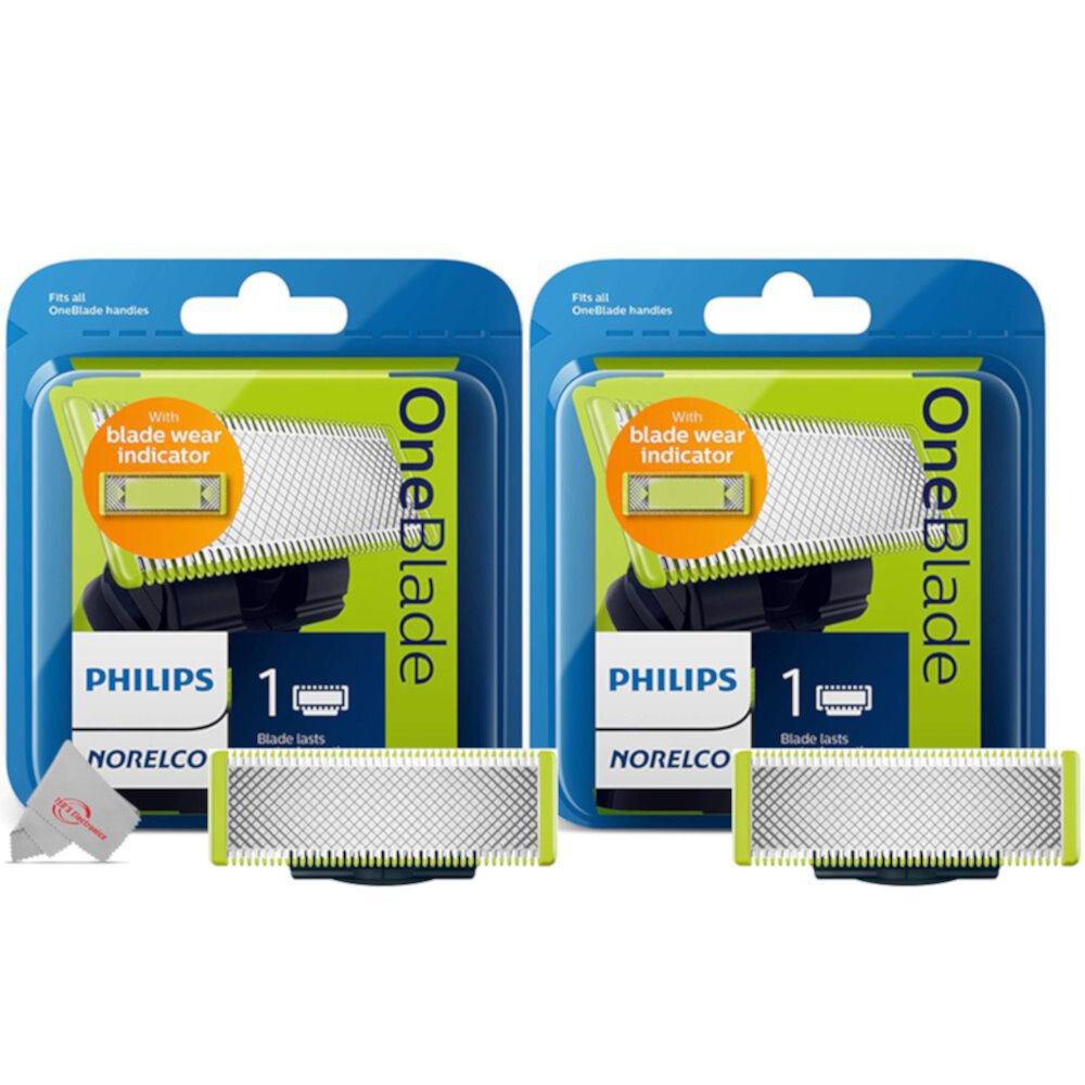 Две упаковки сменных лезвий OneBlade 10/80 для QP2520/QP6510/QP6520 Philips