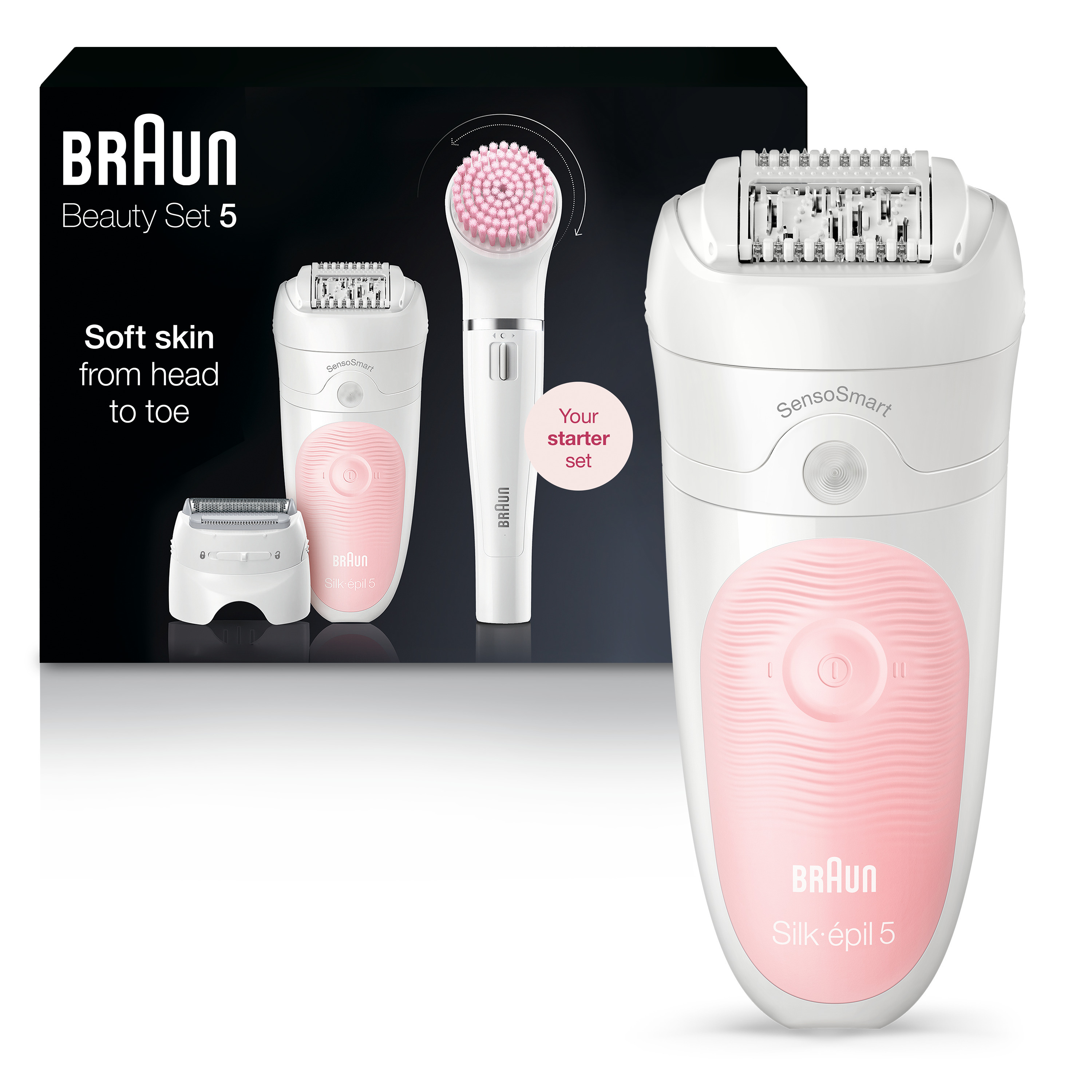 Эпилятор Braun Silk-epil Beauty Set 5, 5 в 1, беспроводной, 30 мин, для лица и тела Braun