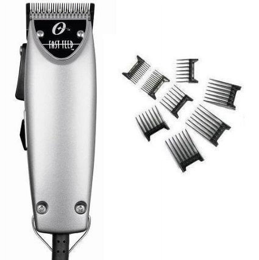 Oster Silver Fast Feed + 8pc Combs Oster