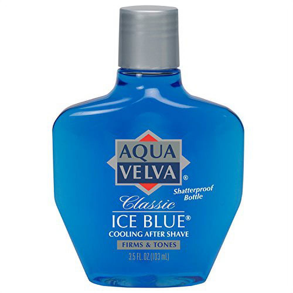 4 Pack - Aqua Velva Classic Ice Blue Cooling After Shave 3.50 oz Each Aqua Velva