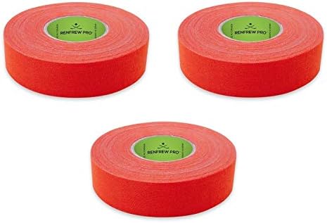 Renfrew PRO Cloth Hockey Stick, Blade Tape - 24MM x 25M (Bright Orange - 3 Roll Pack) Renfrew