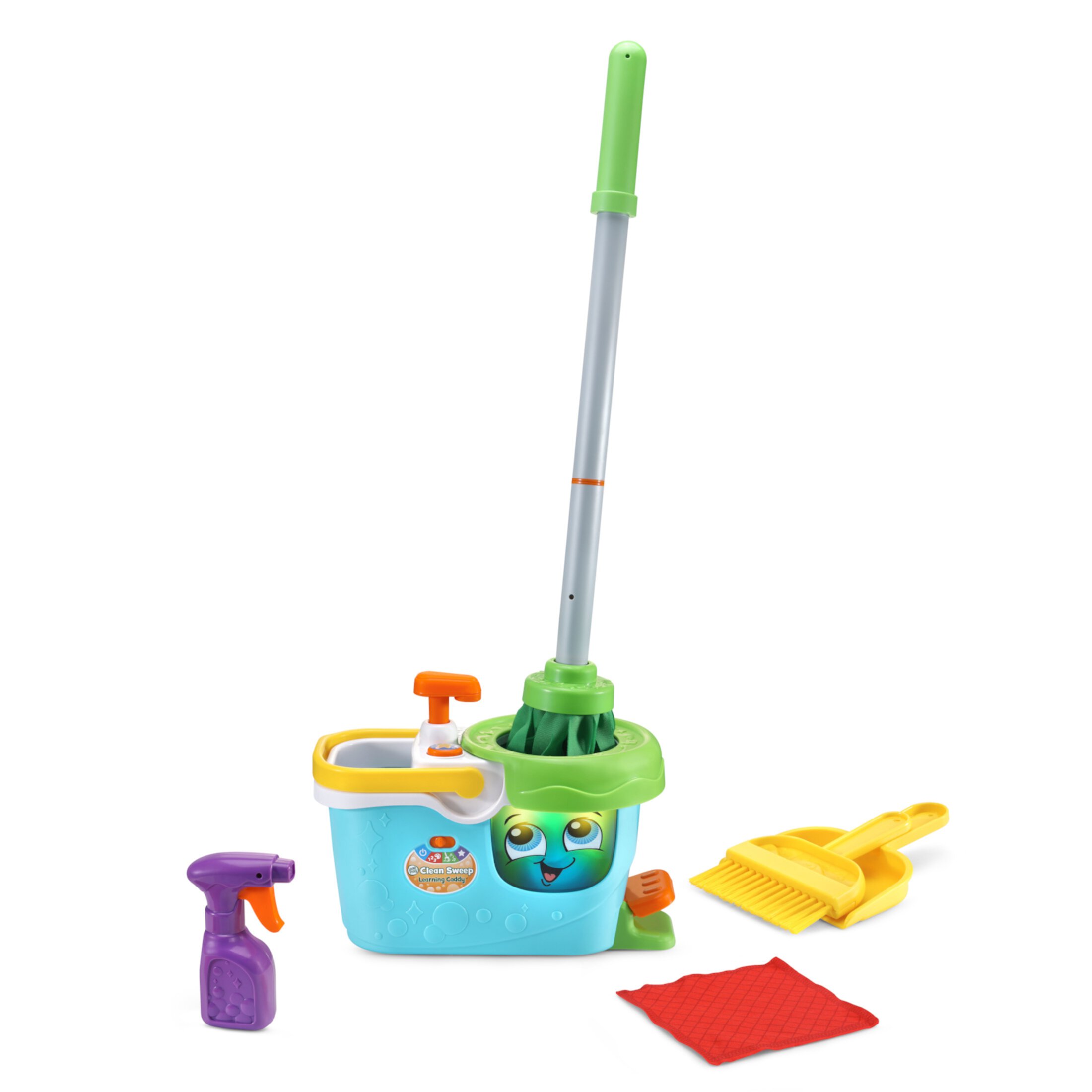 LeapFrog Clean Sweep Learning Caddy™ Plastic, Fabric Play Housekeeping Toys with Accessories Included, Baby and Toddler Toys LeapFrog