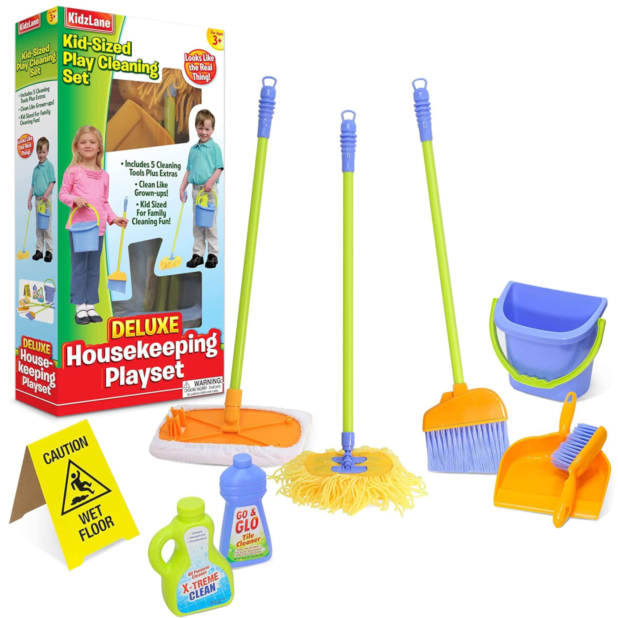 Kidzlane Kids Cleaning Set for Toddlers Up to Age 4. Includes 6 Cleaning Toys + Housekeeping Accessories. Hours of Fun & Pretend Play! Kidzlane