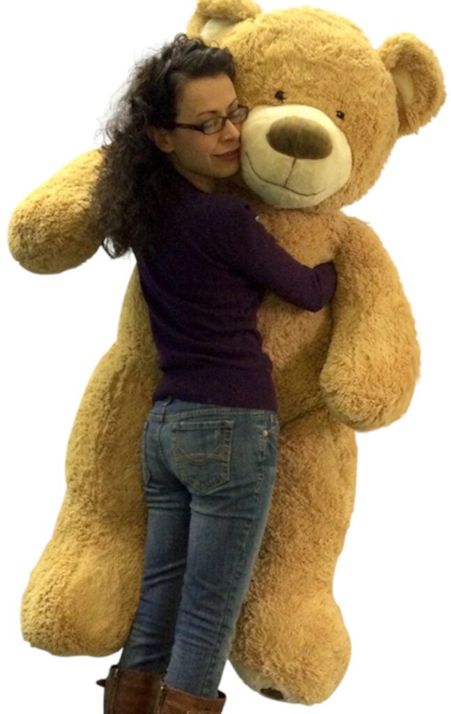 5 Foot Giant Teddy Bear Huge Soft Tan with Bigfoot Paws Giant Stuffed Animal 60 Inch Big Plush